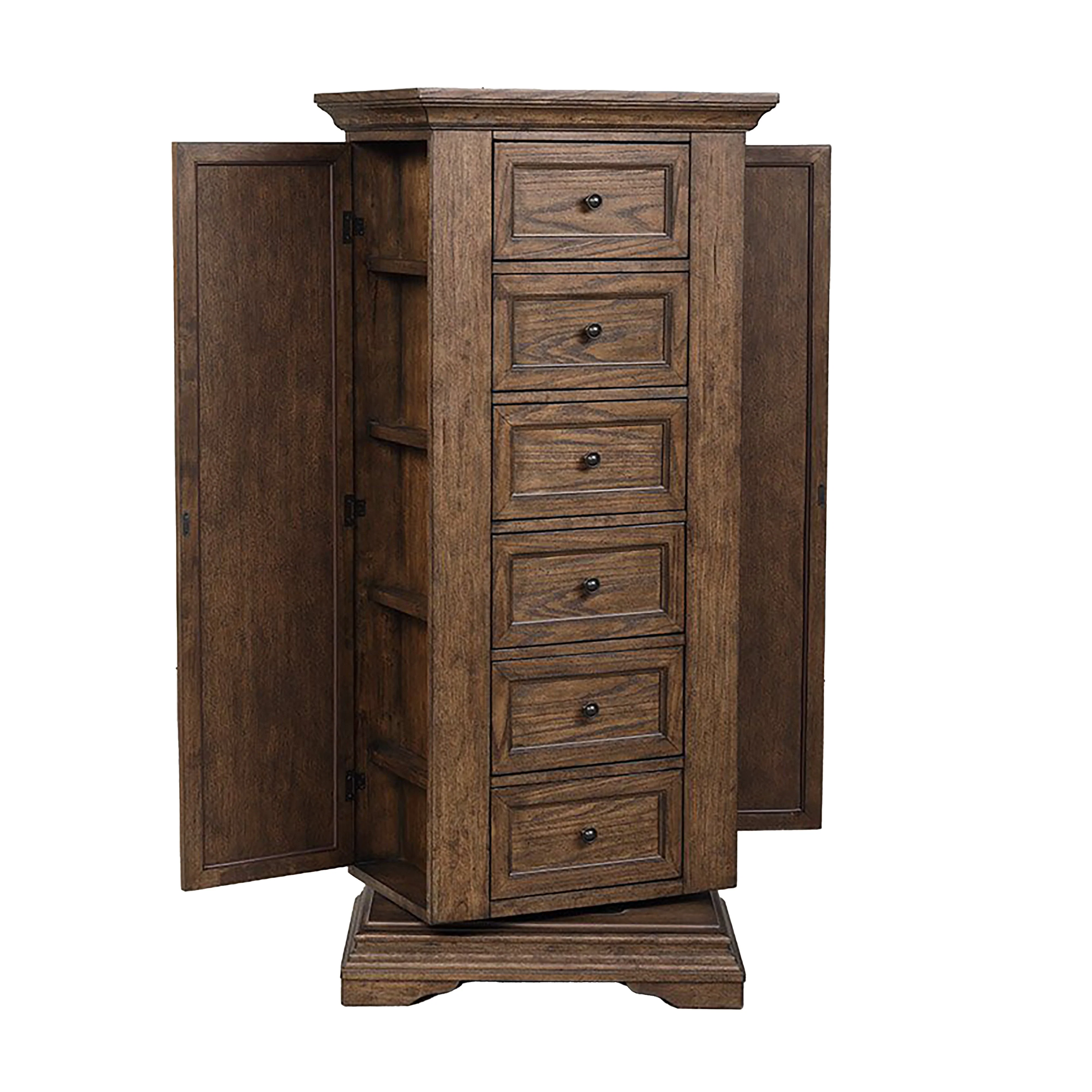 Mar Vista Swivel Lingerie Chest W/Mirror-Walnut - Image 4