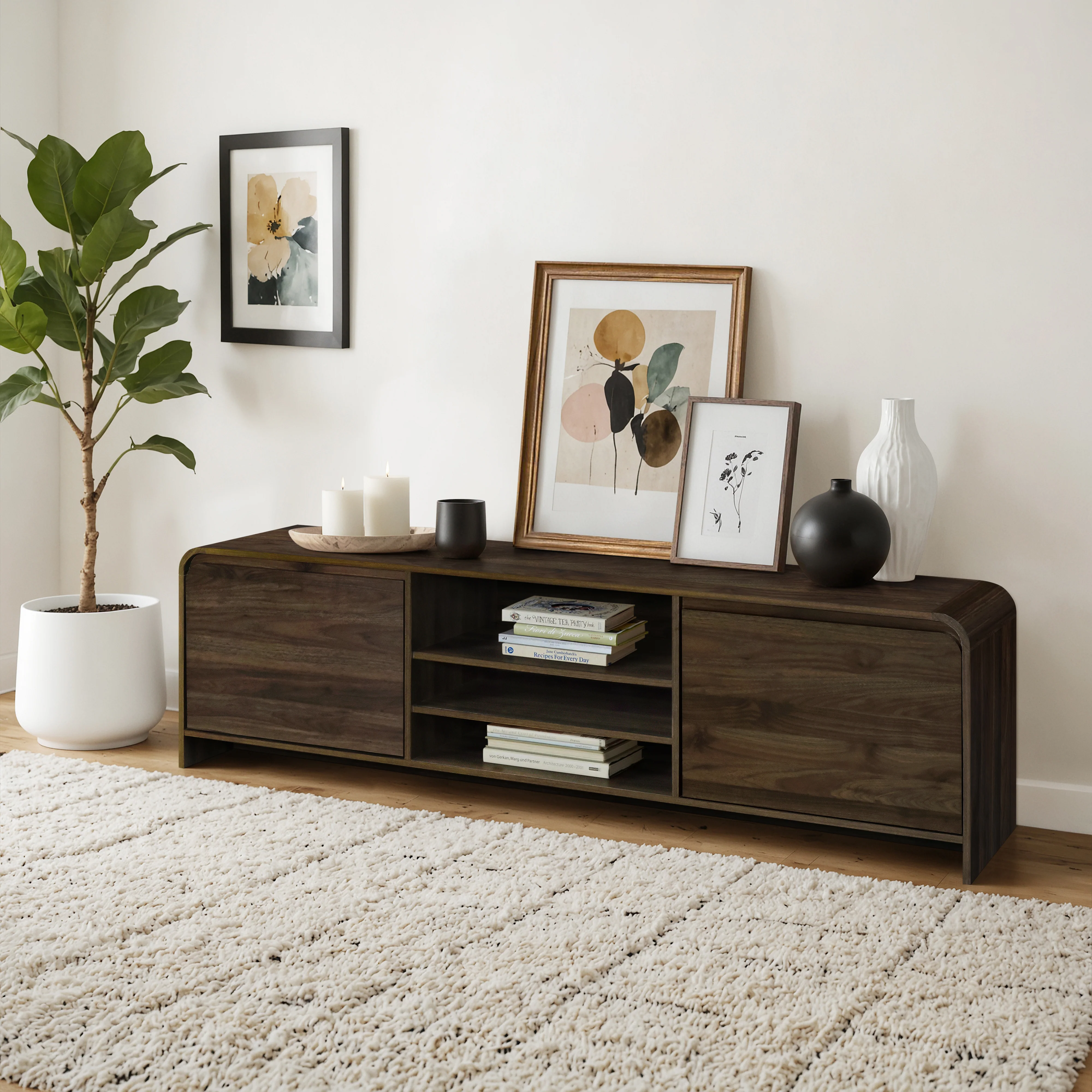 Mara 70" Tv Console-Walnut - Image 8