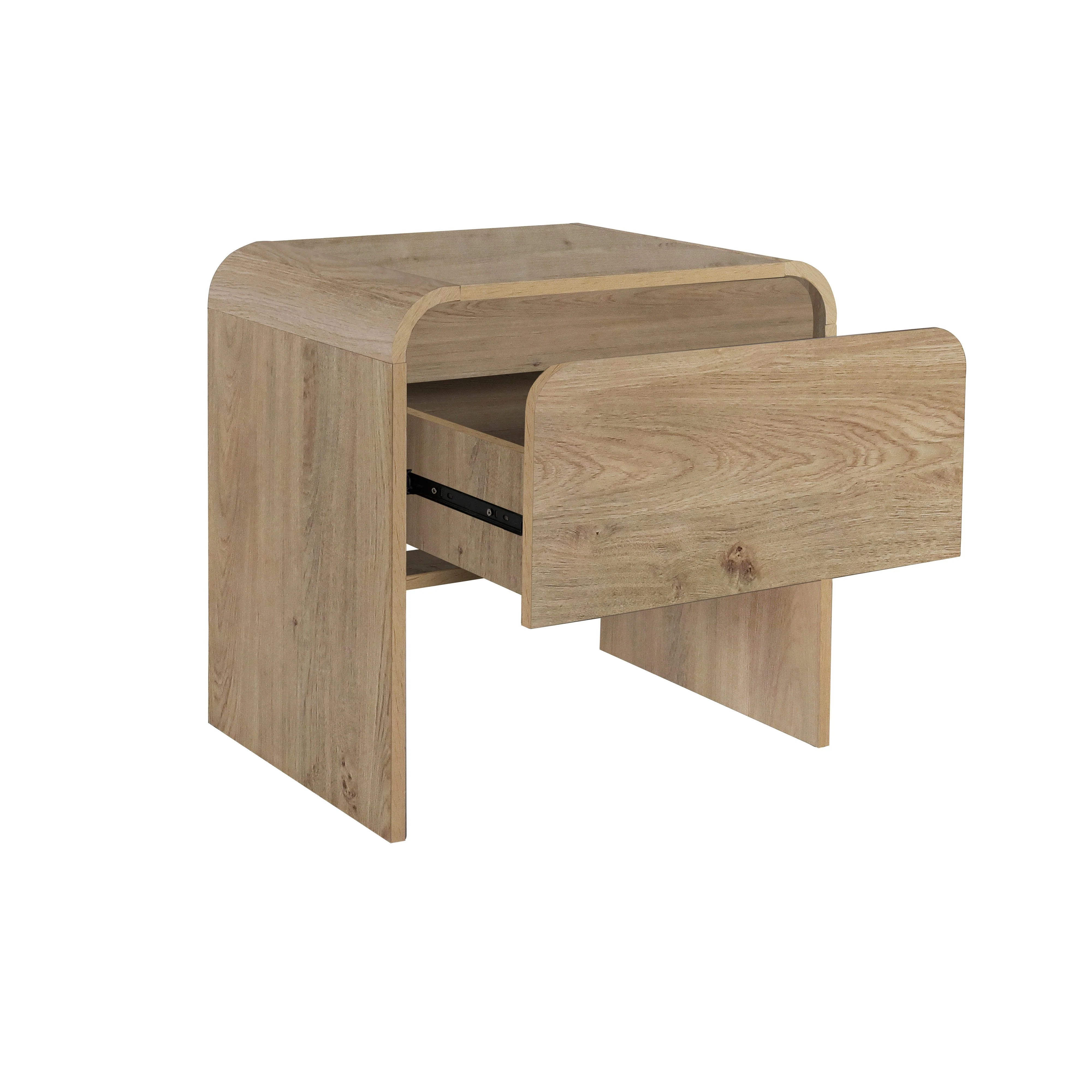 Mara One Drawer End Table / Bedside Table-Natural - Image 3