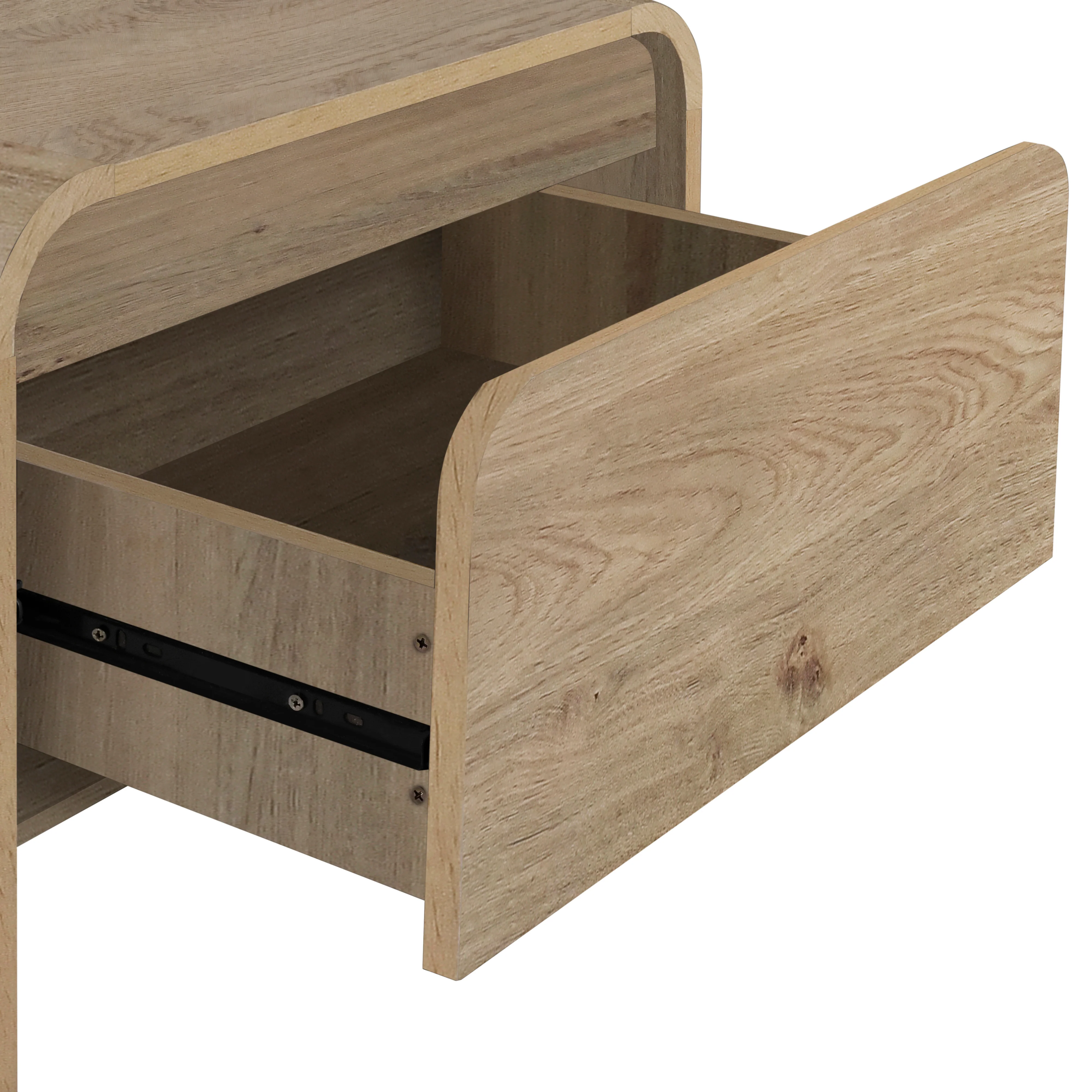 Mara One Drawer End Table / Bedside Table-Natural - Image 5