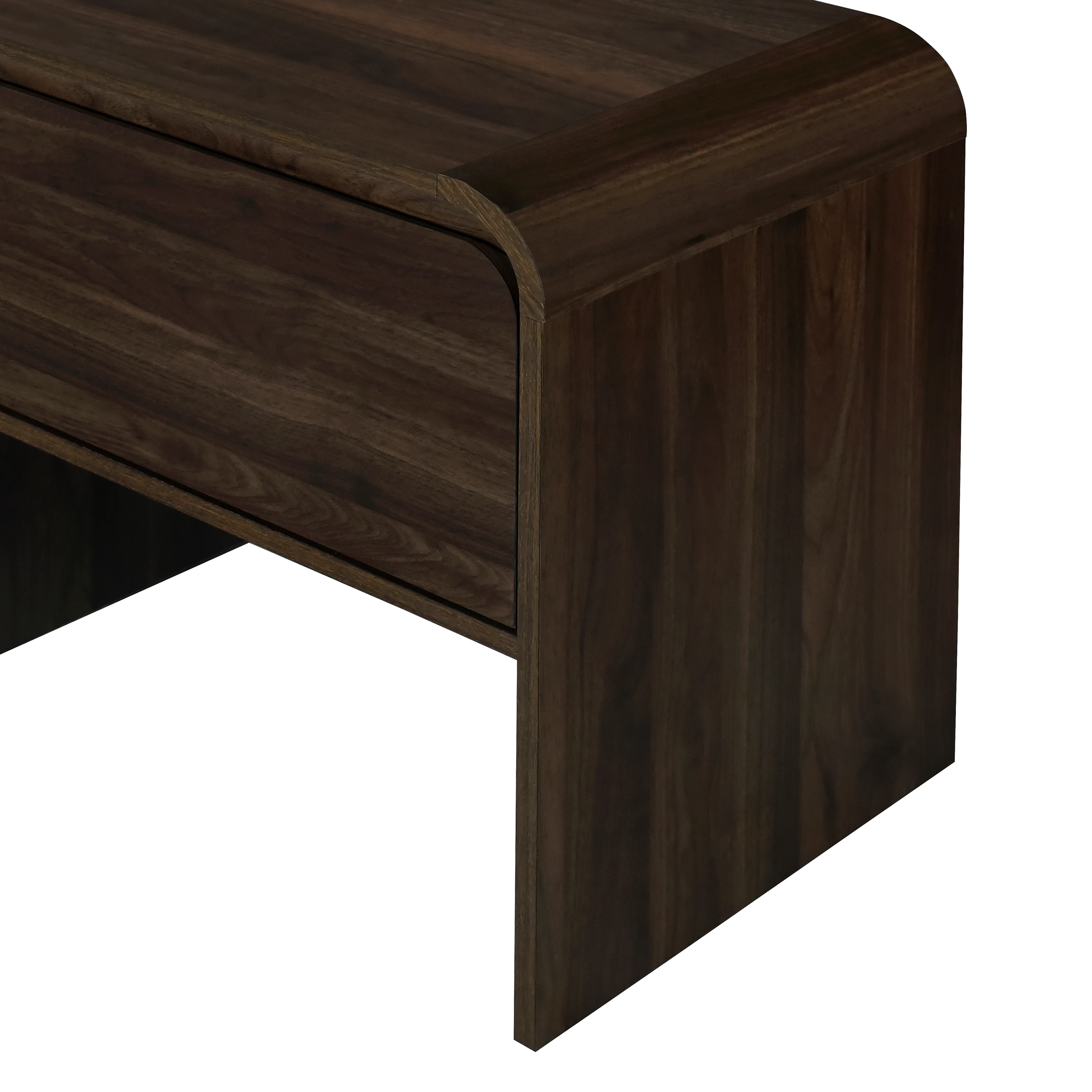 Mara One Drawer End Table / Bedside Table-Walnut - Image 6