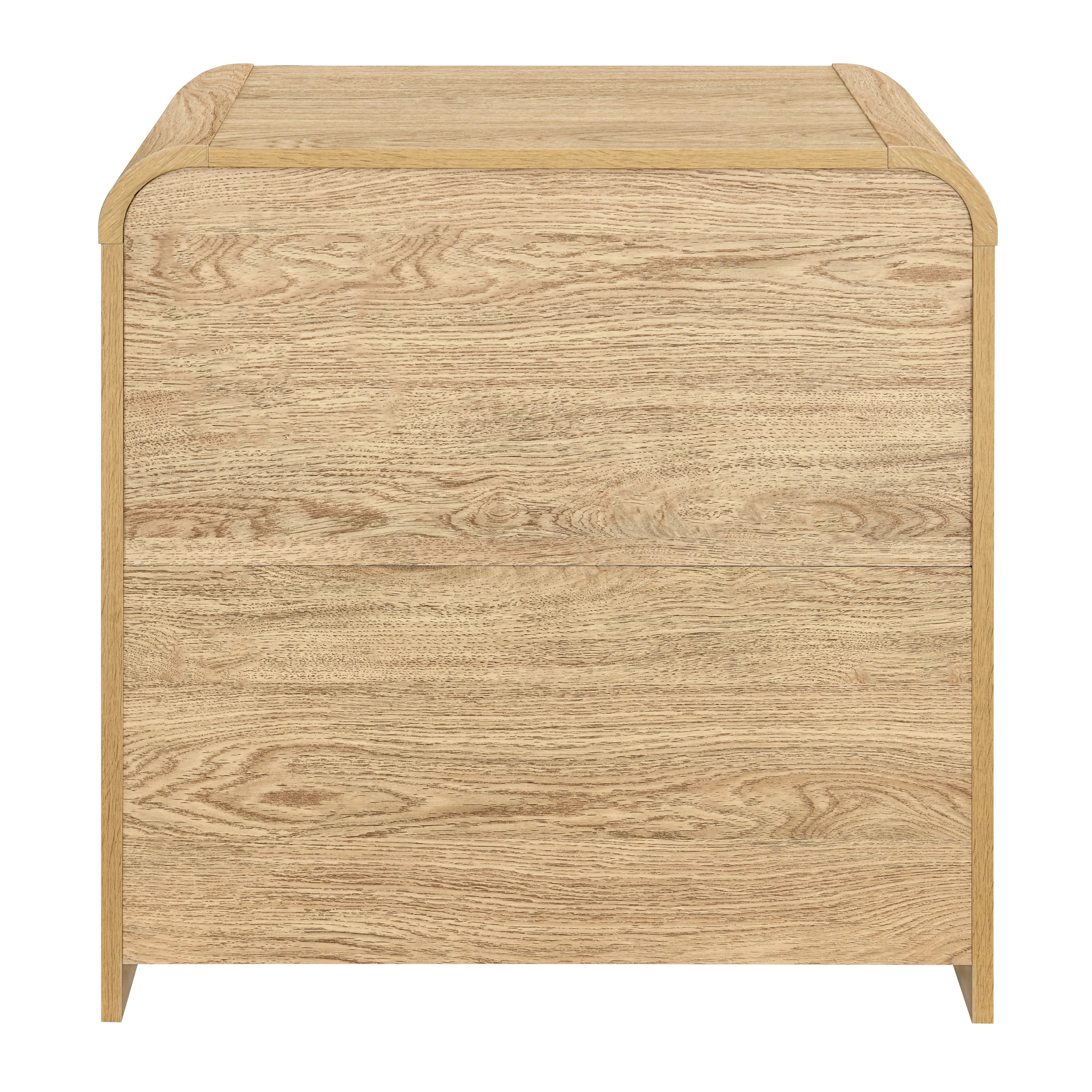 Mara Two Drawer End Table / Bedside Table-Natural - Image 4