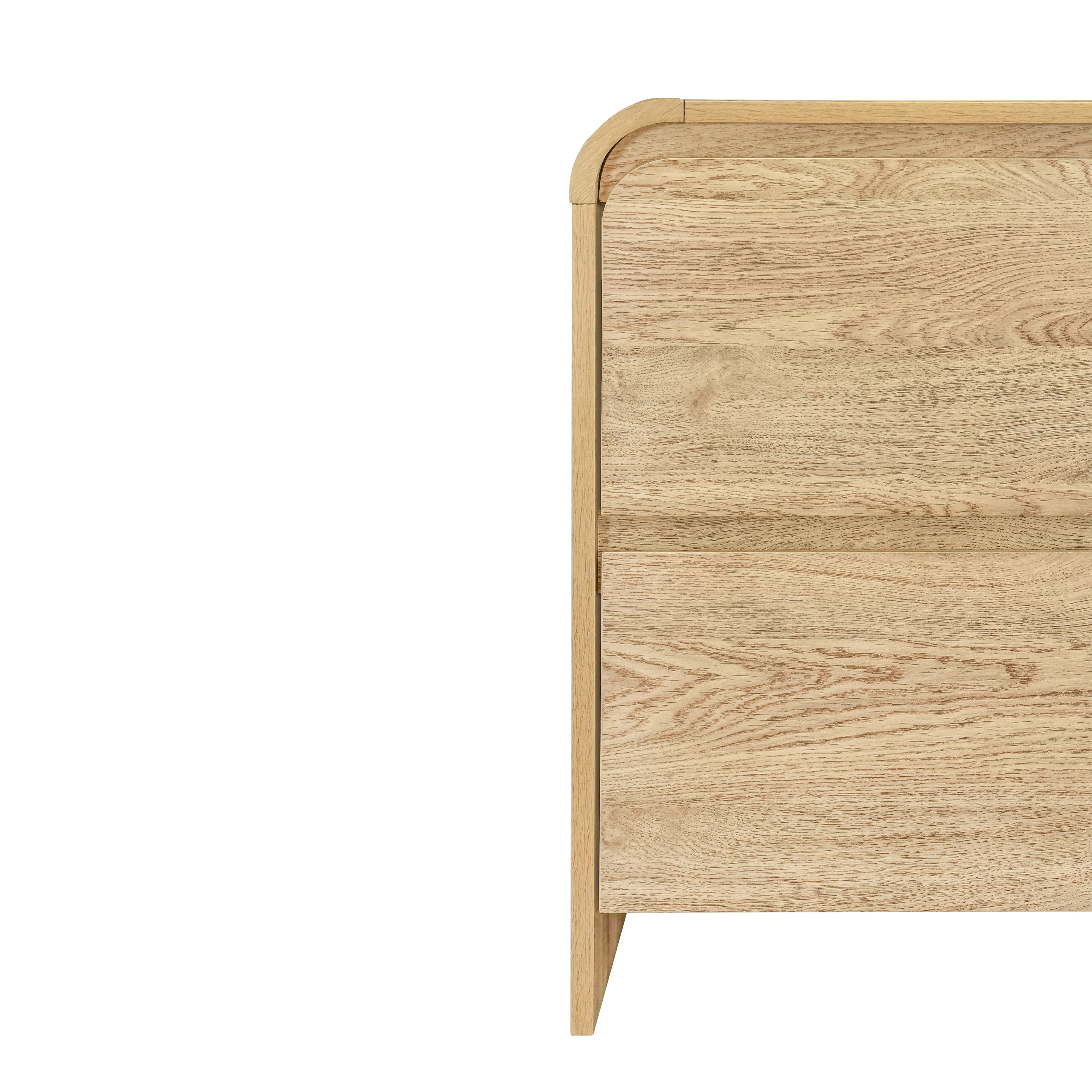 Mara Two Drawer End Table / Bedside Table-Natural - Image 8