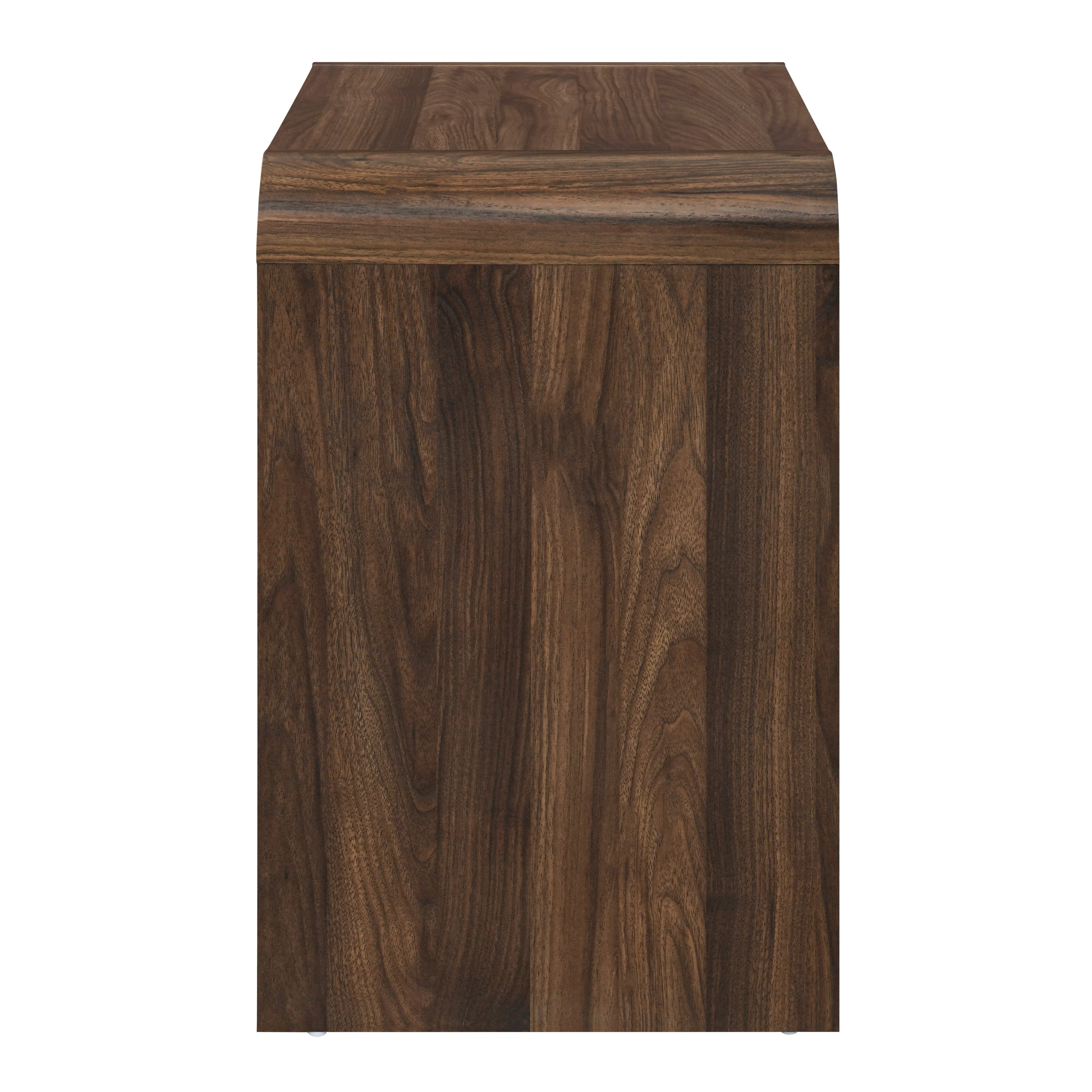 Mara Two Drawer End Table / Bedside Table-Walnut - Image 3