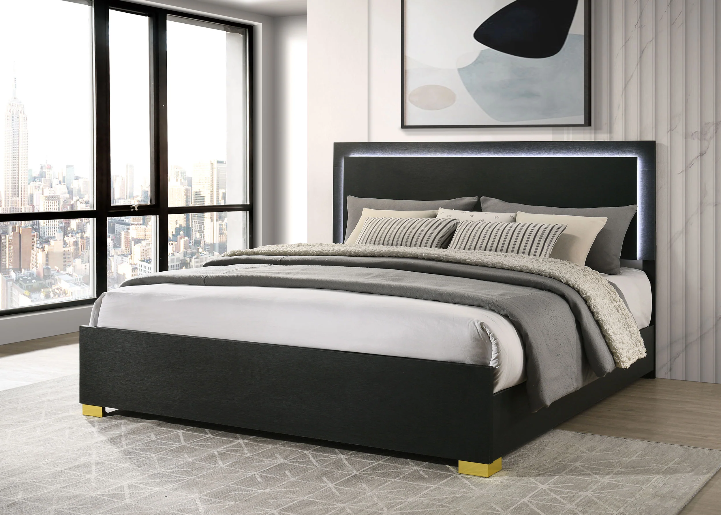 Marceline Panel Bed with LED Lighting - Image 10