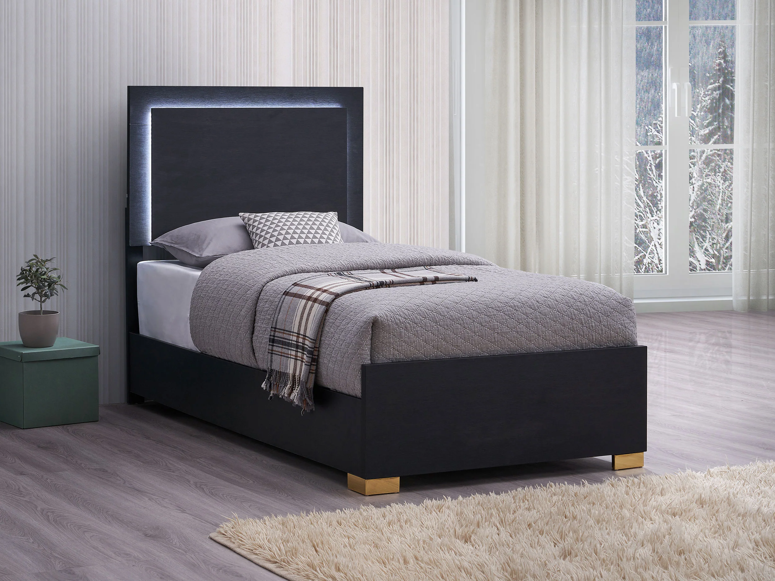 Marceline Panel Bed with LED Lighting - Image 26