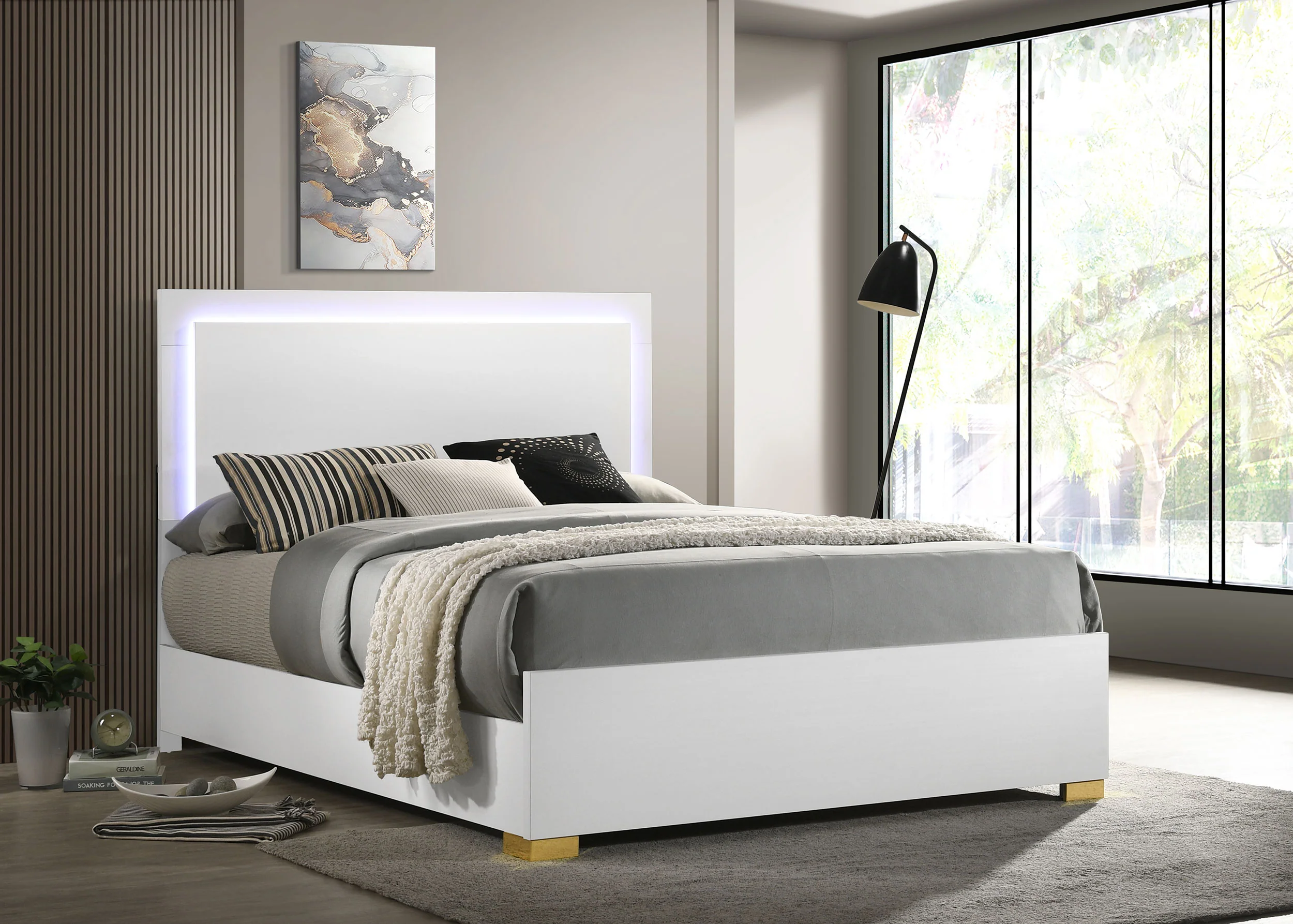 Marceline Panel Bed with LED Lighting - Image 34