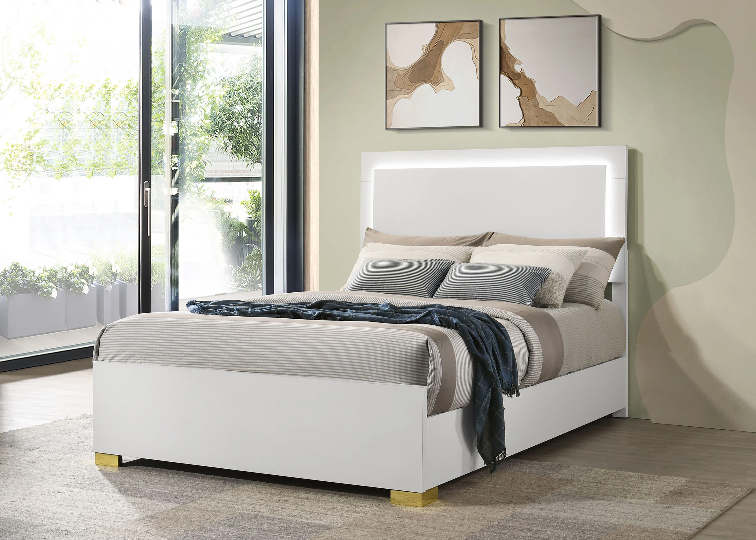 Marceline Panel Bed with LED Lighting - Image 48