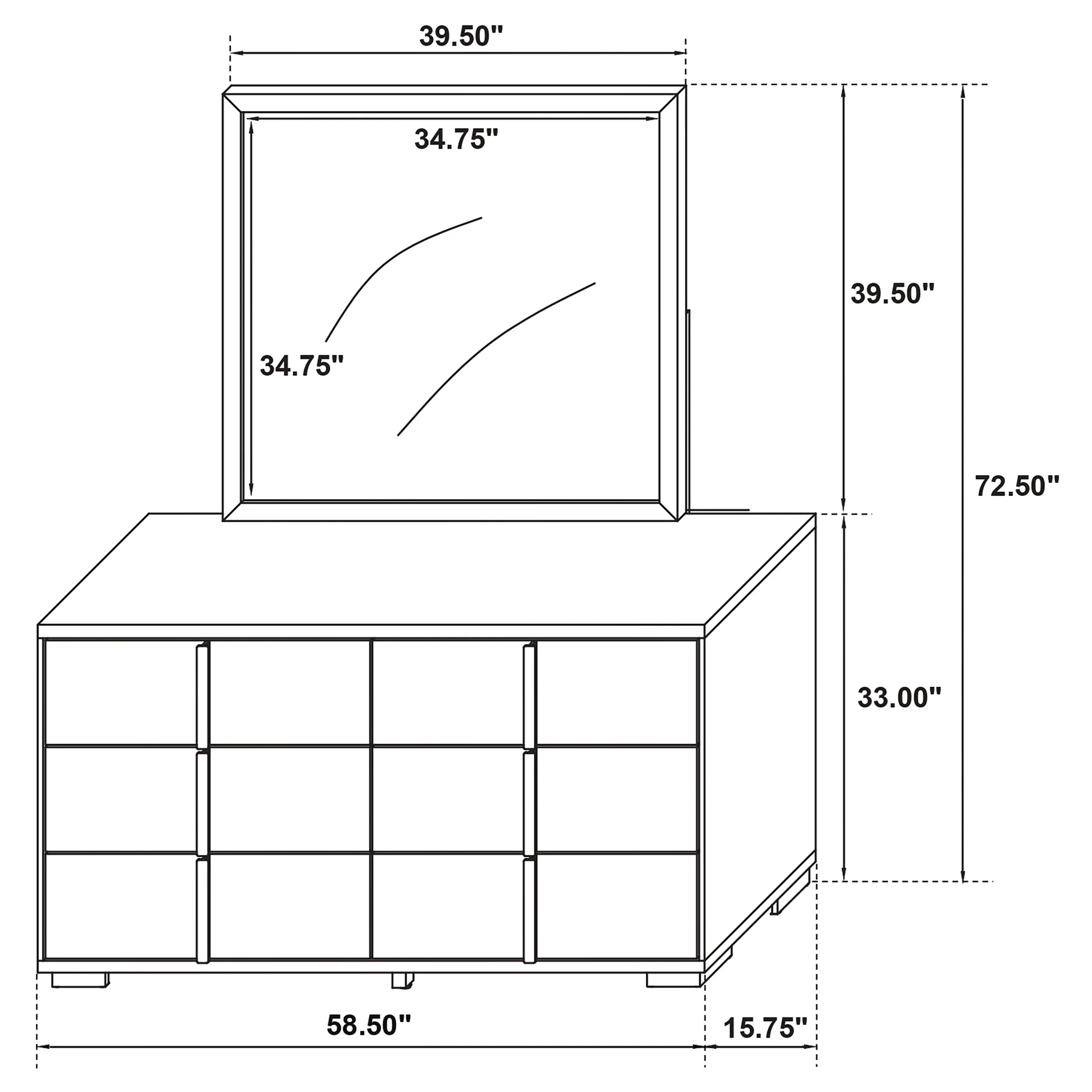 Marceline Dresser with Mirror - Image 13