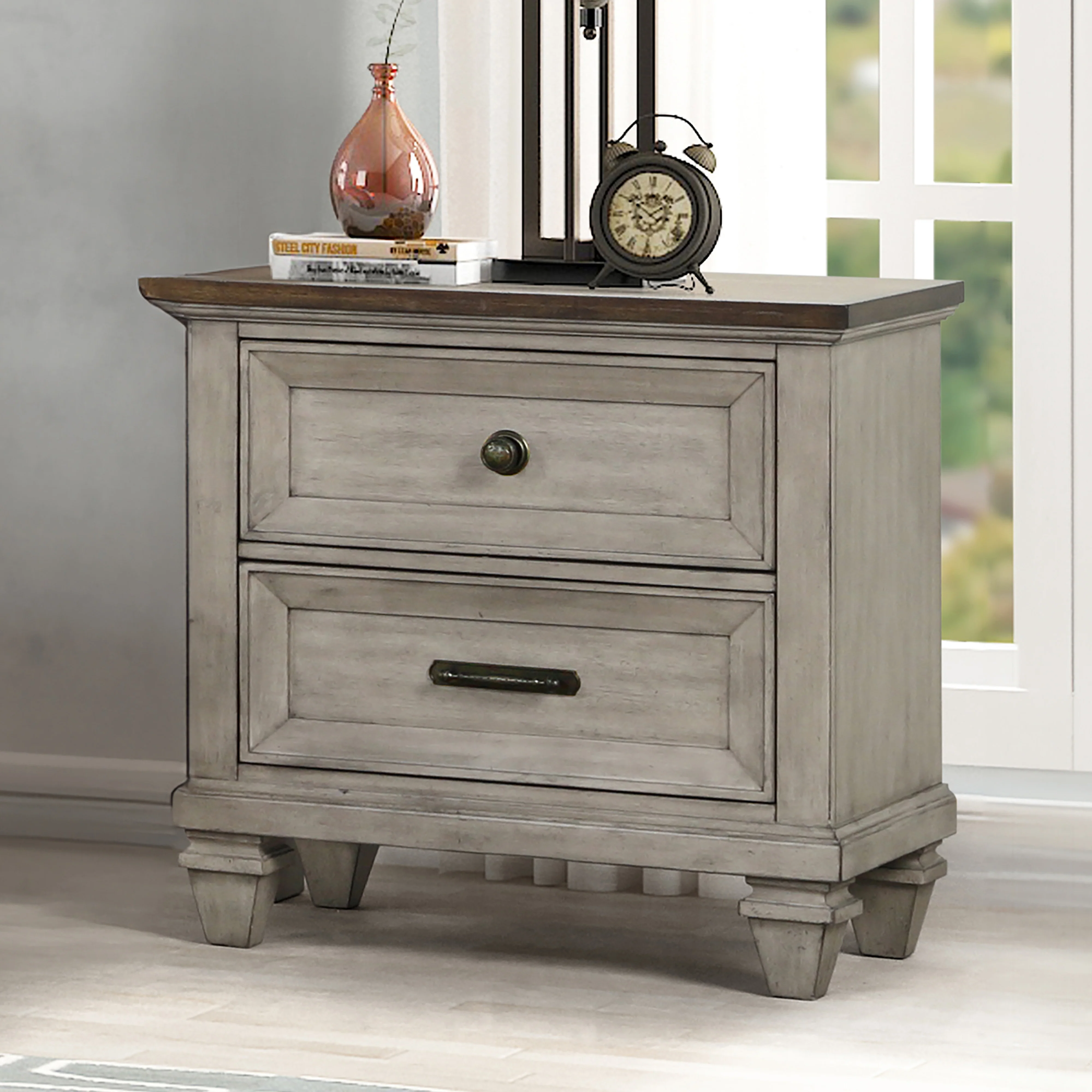 Mariana Nightstand W/Usb-Vintage Creme - Image 8