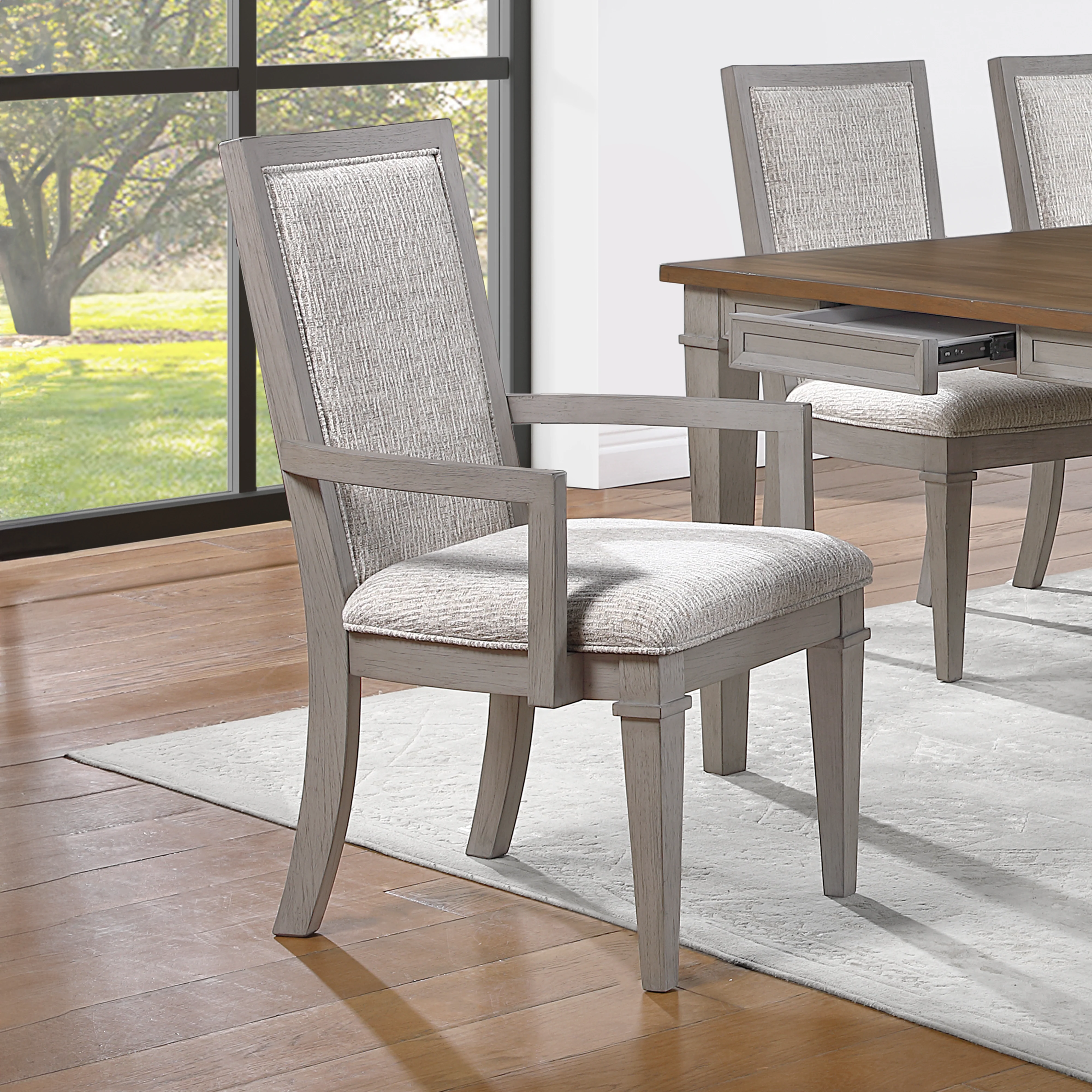 Mariana Upholstered Arm Chair (2 Per Carton)-Vintage Creme - Image 7