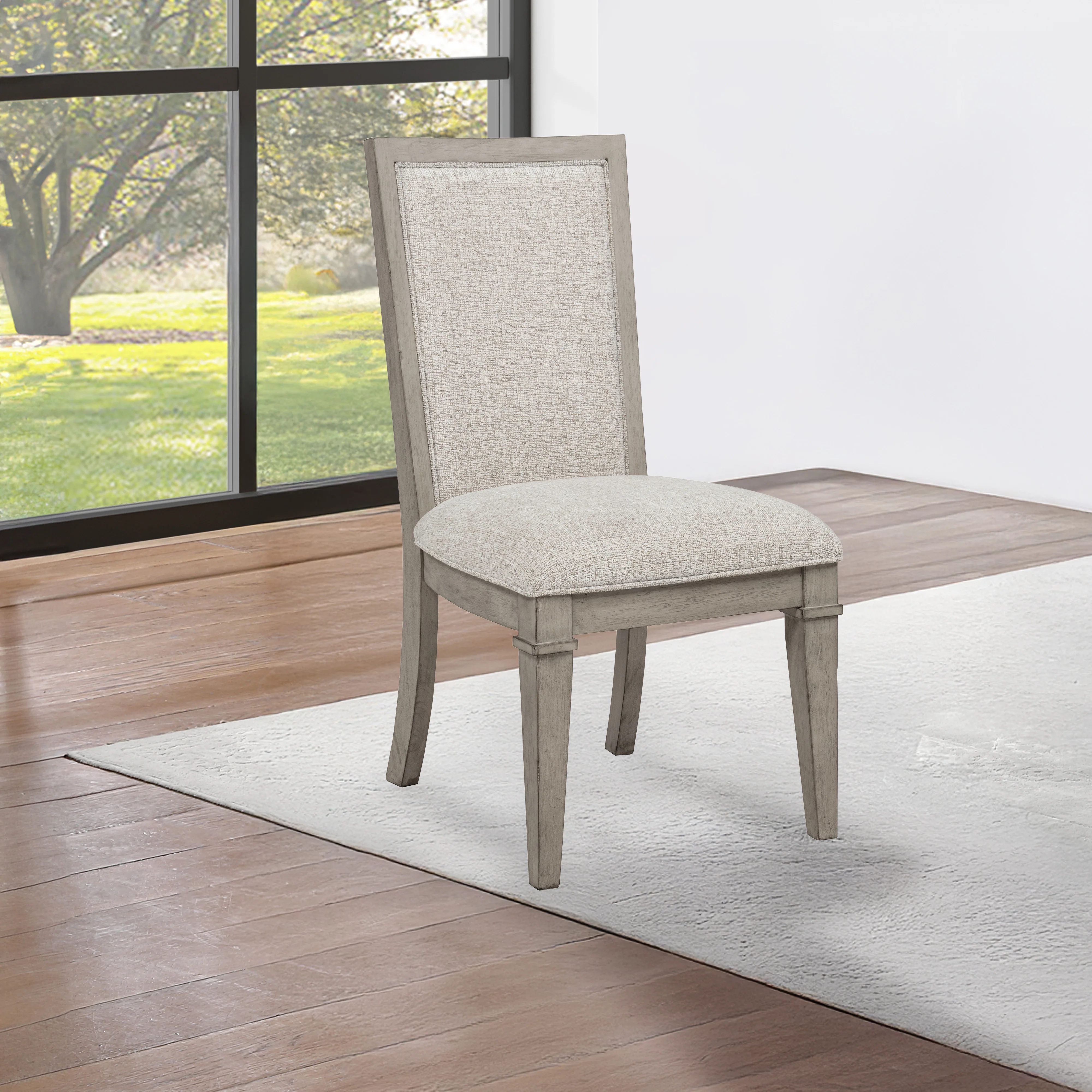 Mariana Upholstered Side Chair (2 Per Carton)-Vintage Creme - Image 7