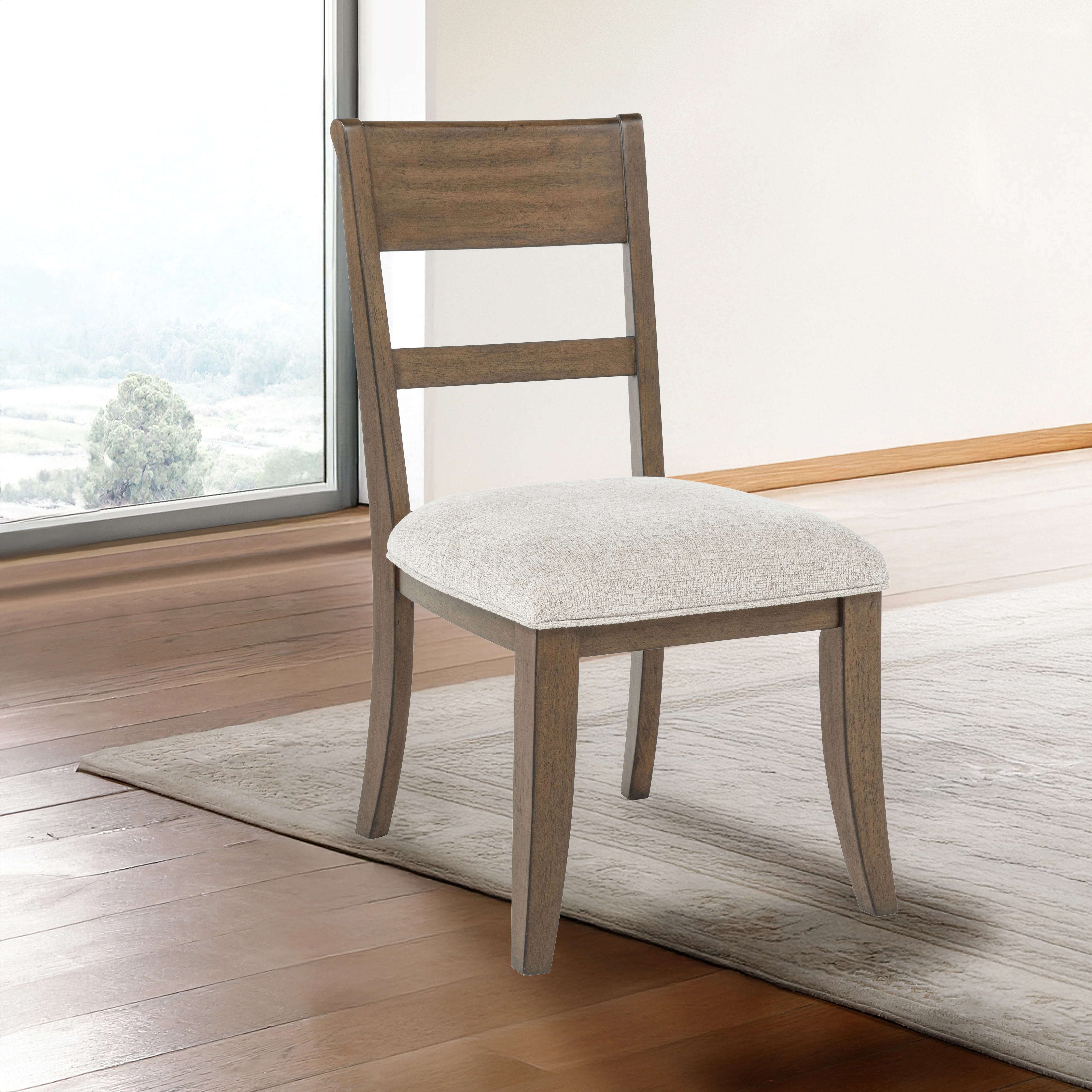 Mariana Wood Back Side Chair (2 Per Carton)-Vintage Mocha - Image 7