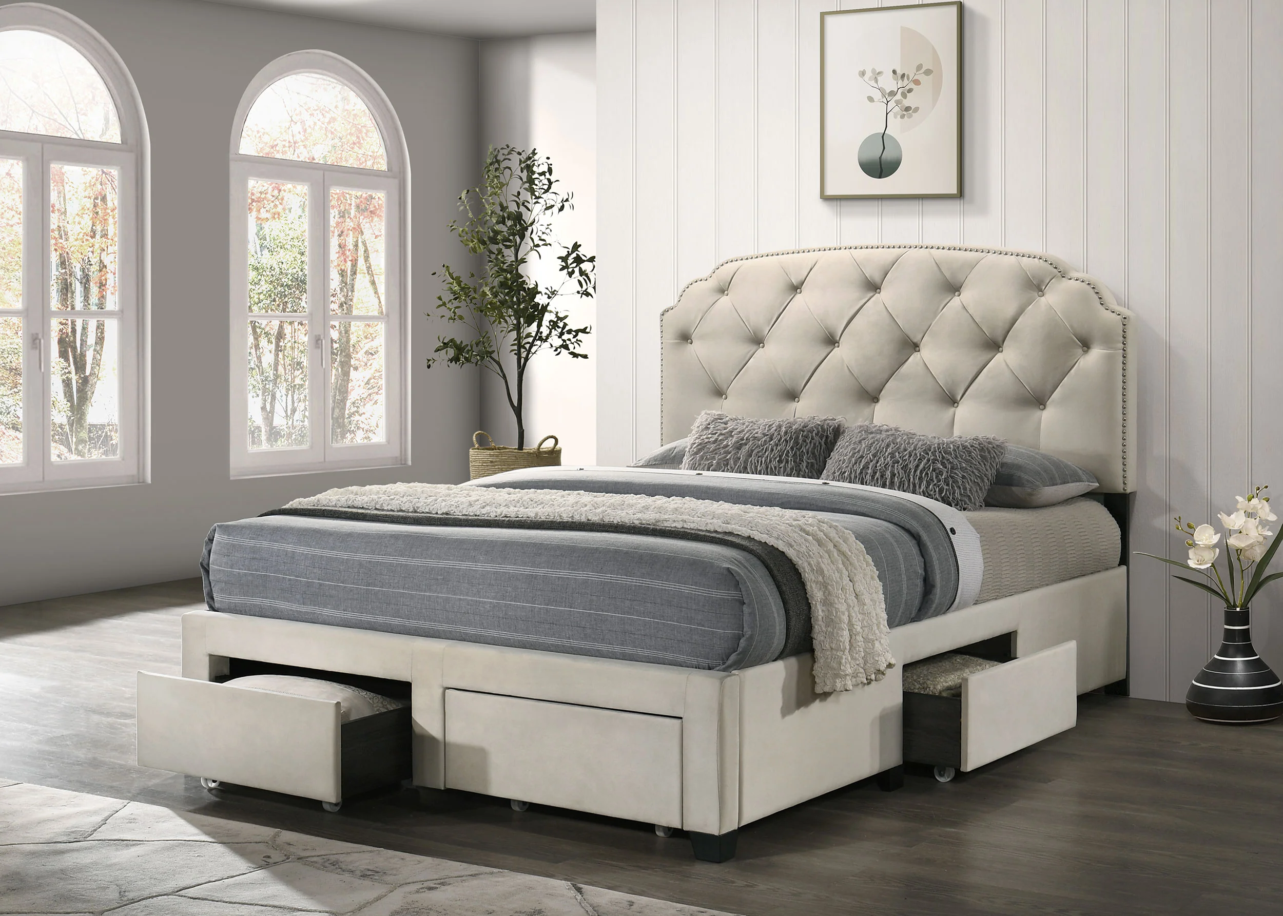 Marianna Panel Platform Storage Bed - Image 3
