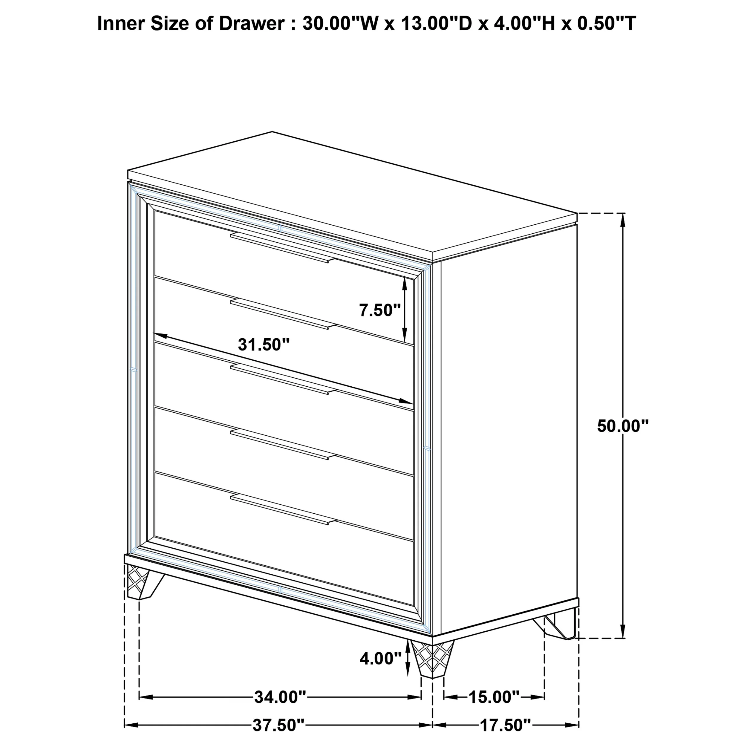 Marmore Chest of Drawers - Image 14