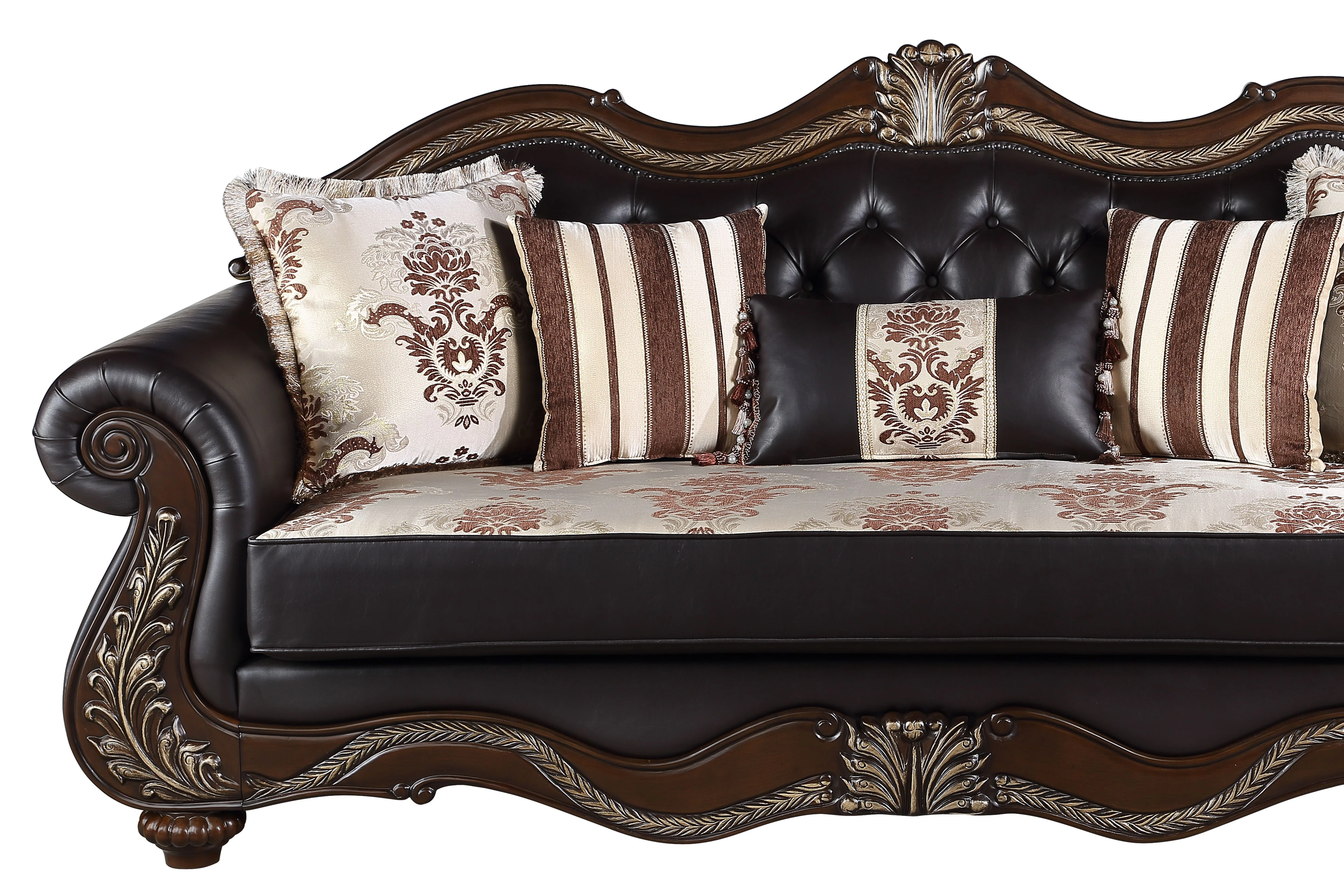 Maximus Sofa Frame, Seat Cushions, Arms, Legs & 5 Pillows - Image 5