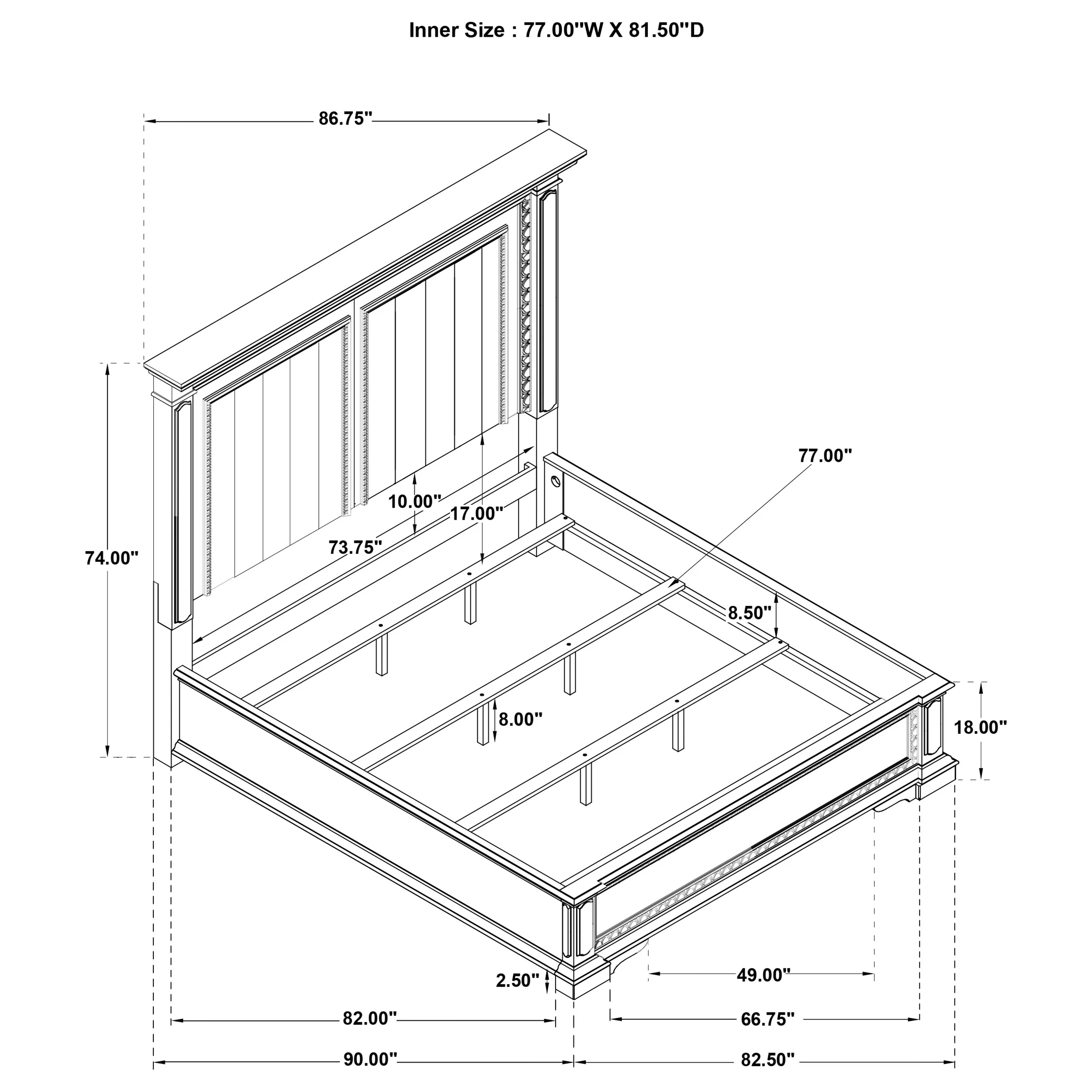 McKinney Panel Bed with LED Lighting - Image 23