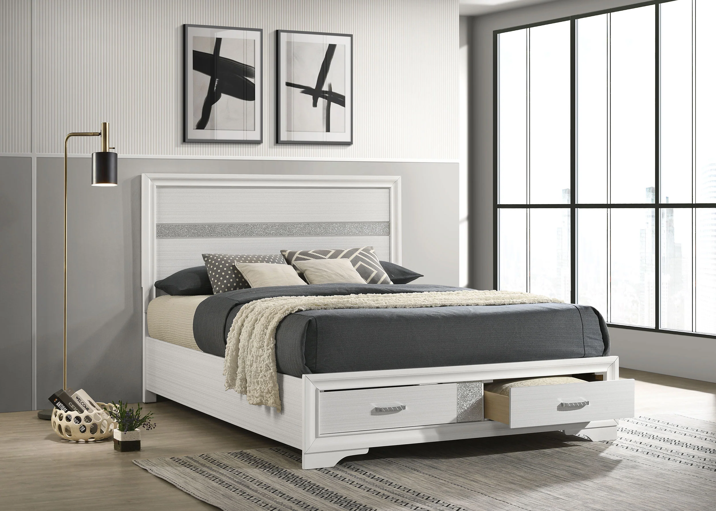 Miranda Panel Platform Storage Bed - Image 2