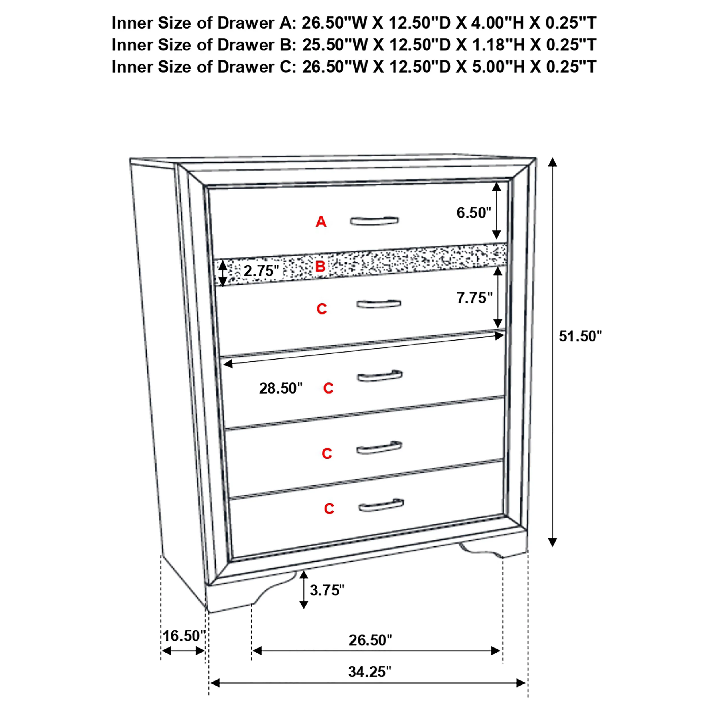 Miranda Chest of Drawers - Image 12