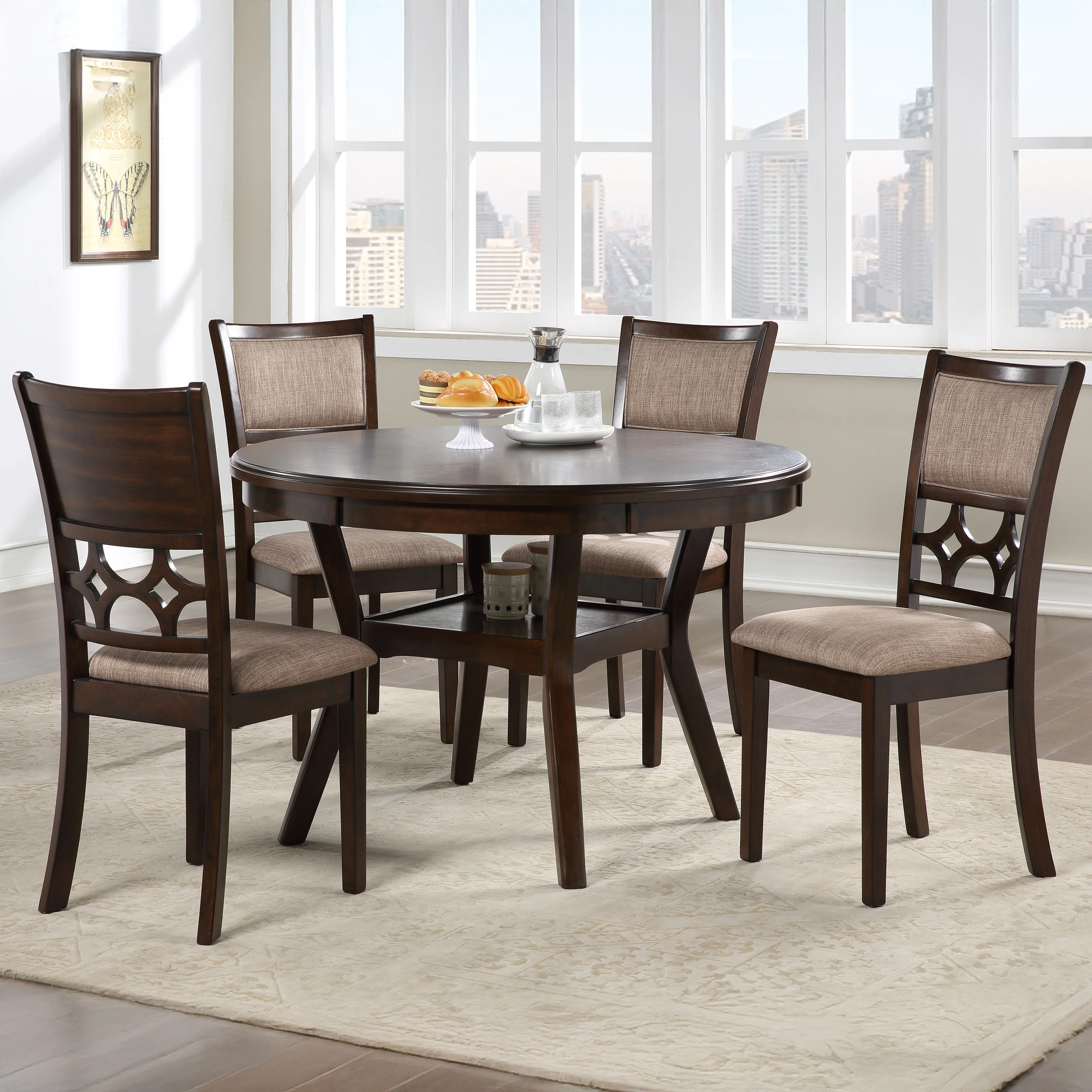 Mitchell 5 Pc Dining Set-Brown Cherry - Image 9