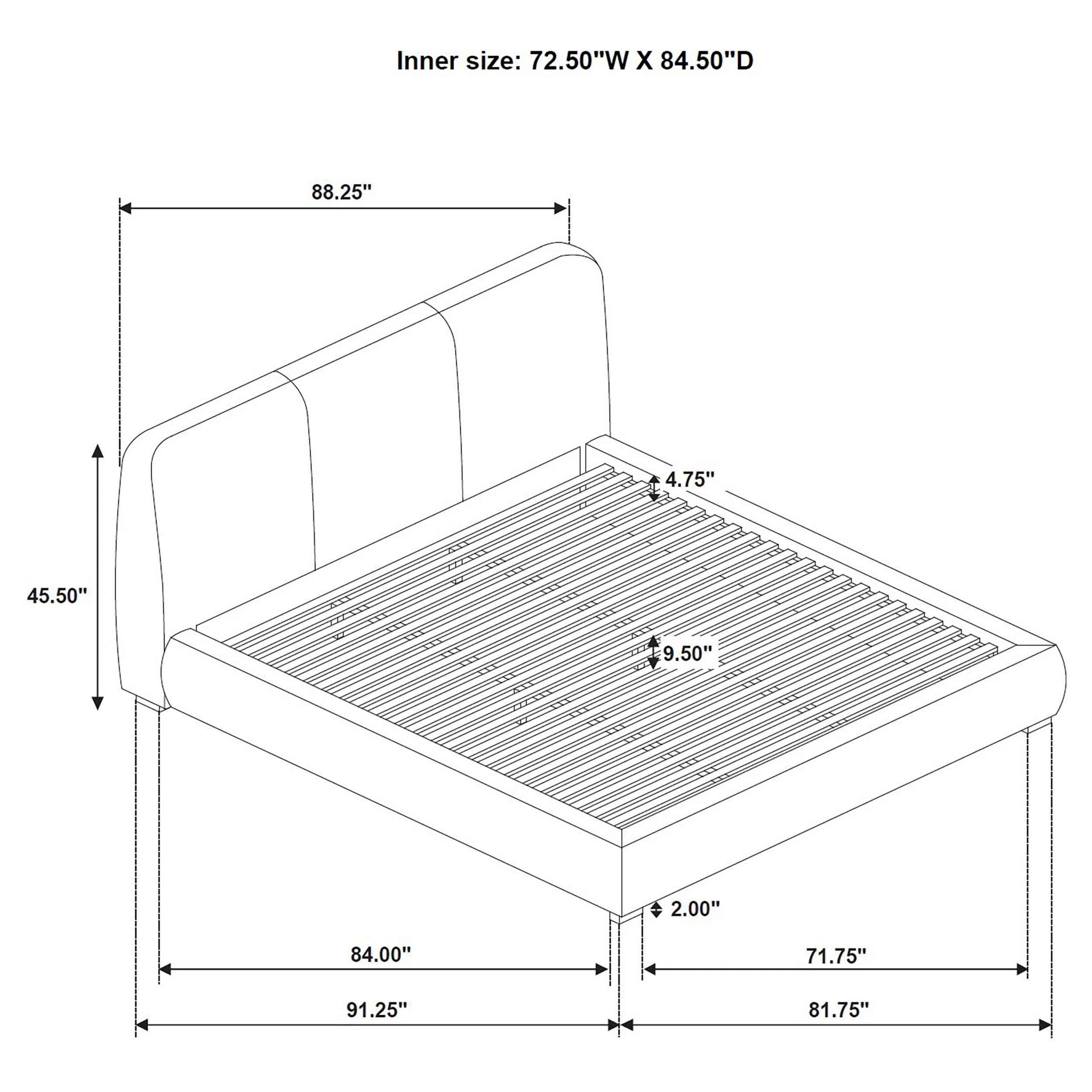 Mokena Panel Platform Bed - Image 24