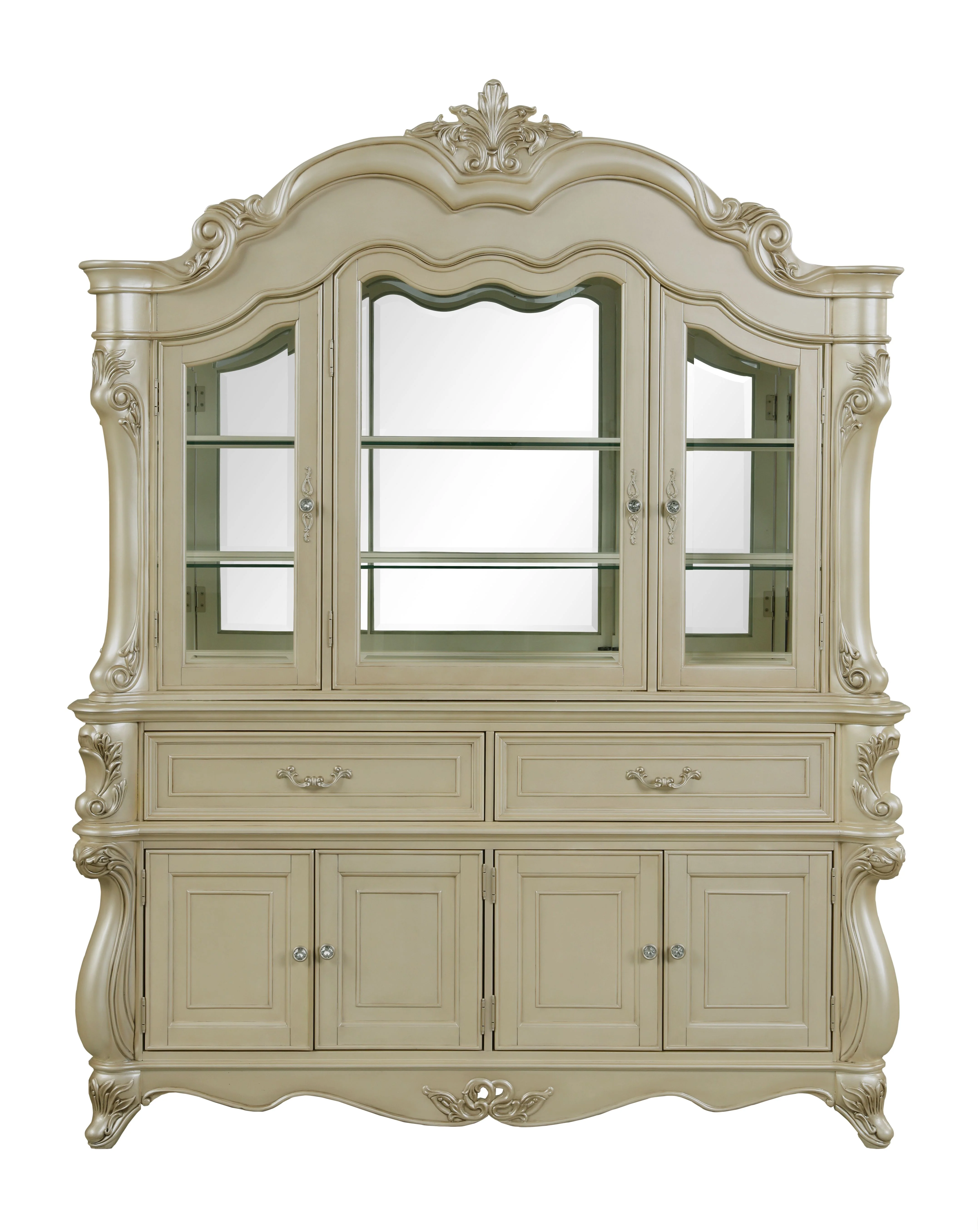 Monique China Hutch-Champagne - Image 2
