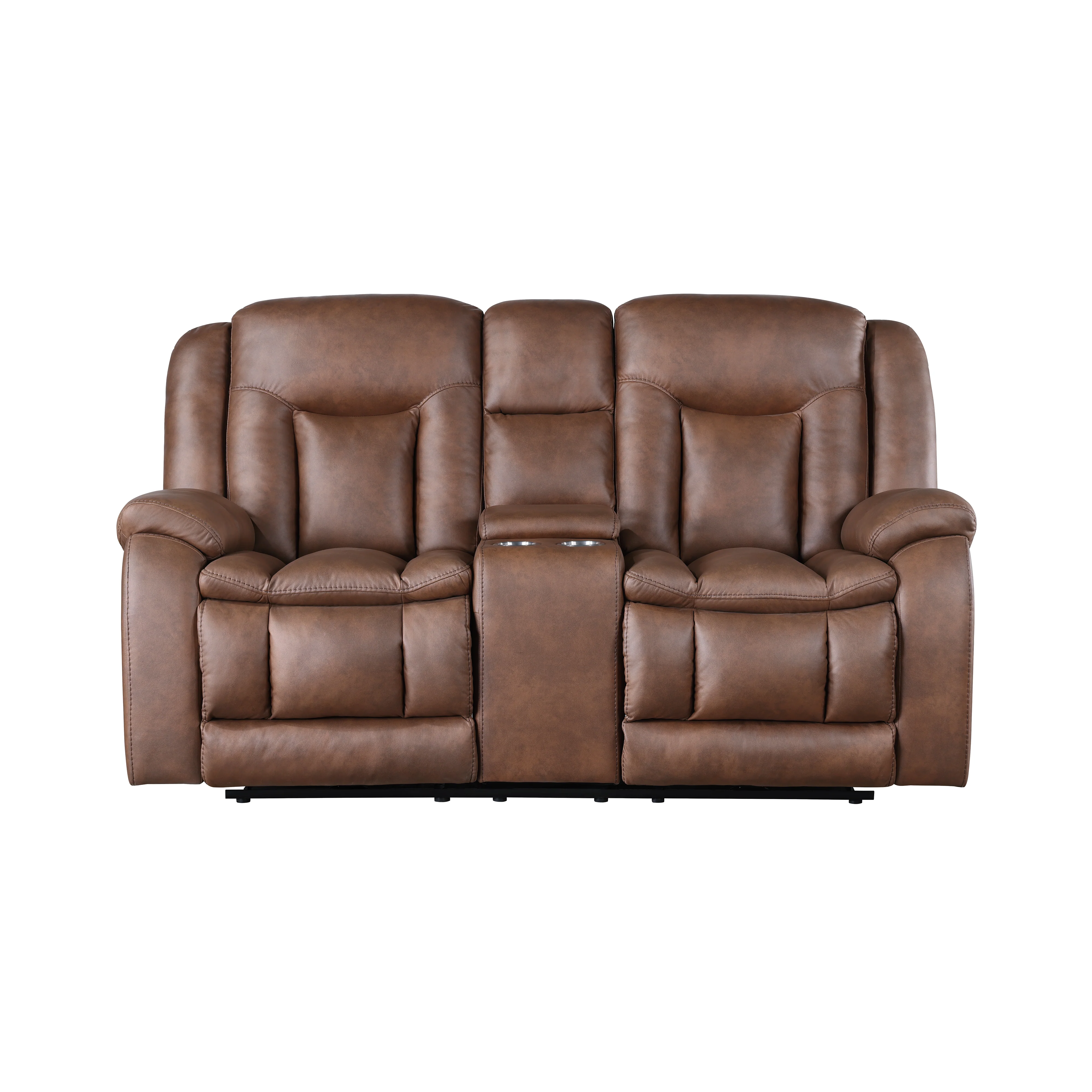 Morello Console Loveseat W/Pwr Fr-Brown - Image 2