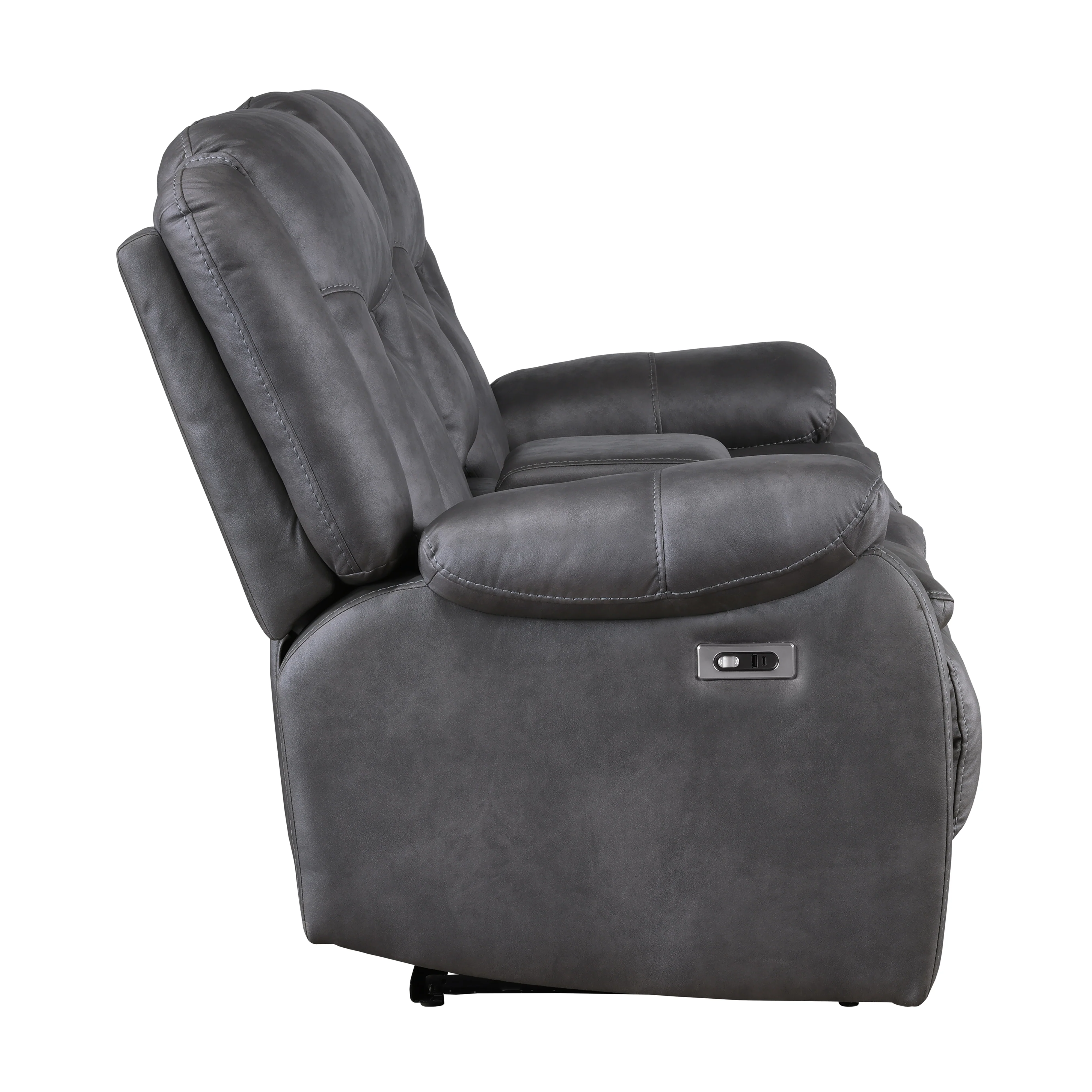Morello Console Loveseat W/Pwr Fr-Gray - Image 4