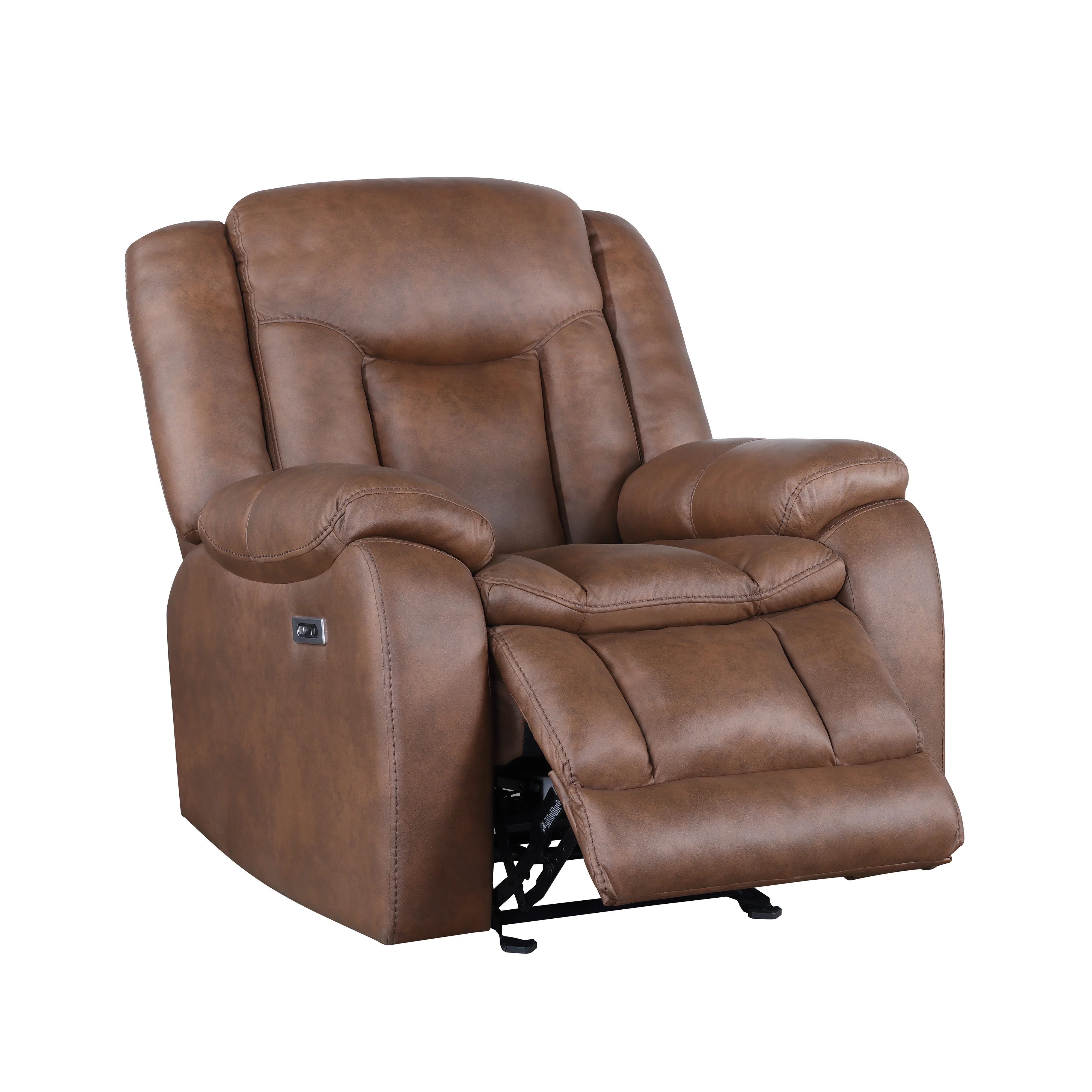 Morello Glider Recliner W/Pwr Fr- Brown - Image 3