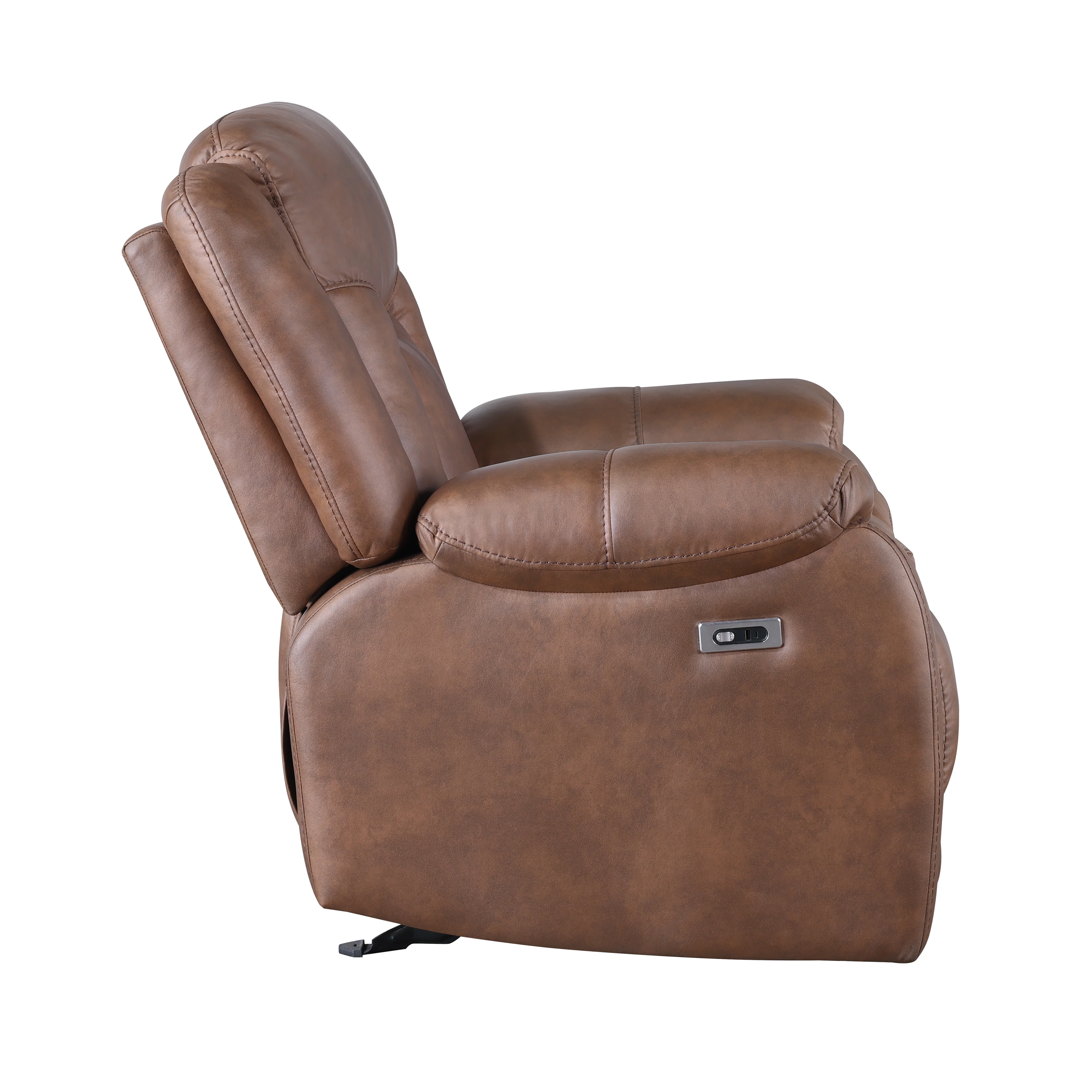 Morello Glider Recliner W/Pwr Fr- Brown - Image 4