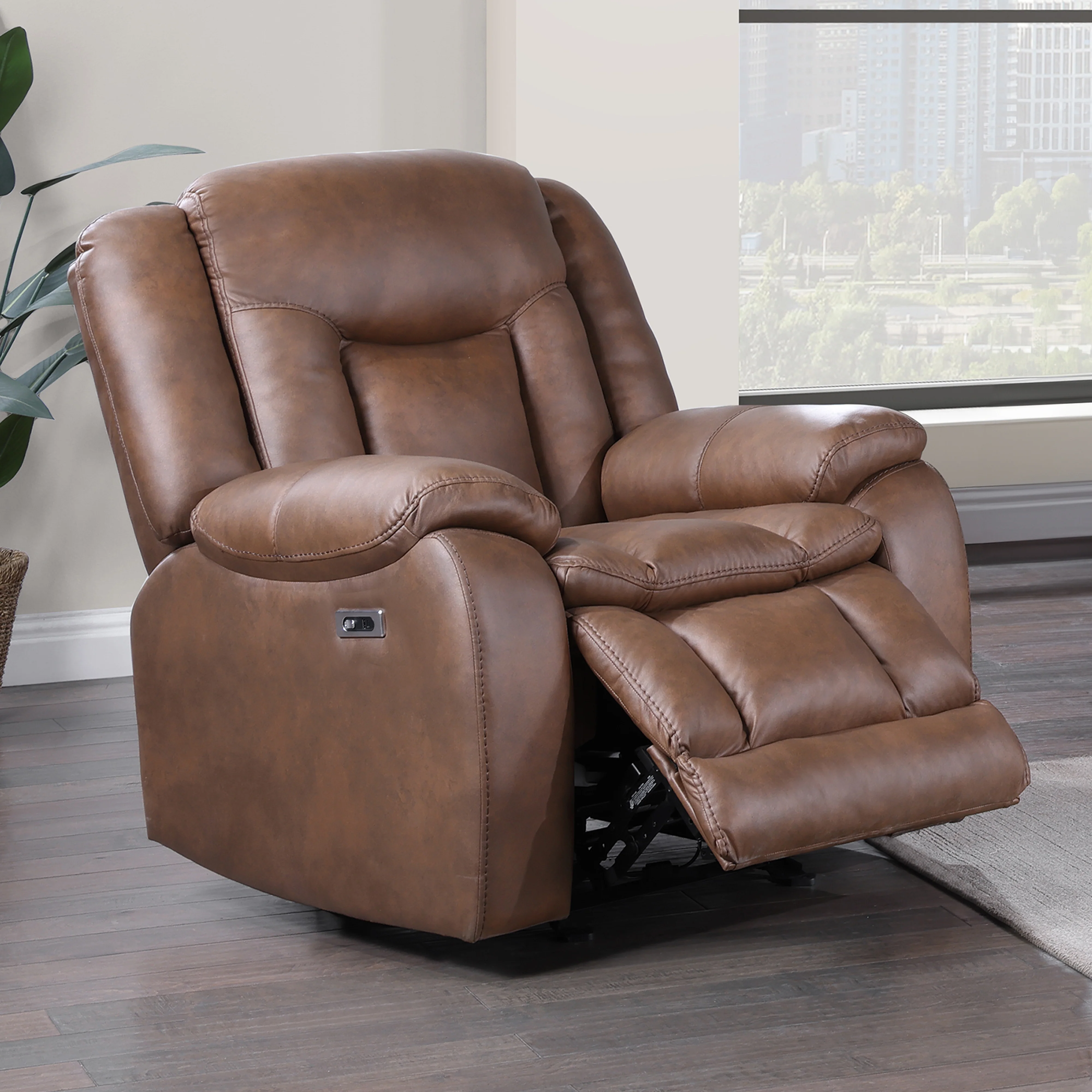 Morello Glider Recliner W/Pwr Fr- Brown - Image 7