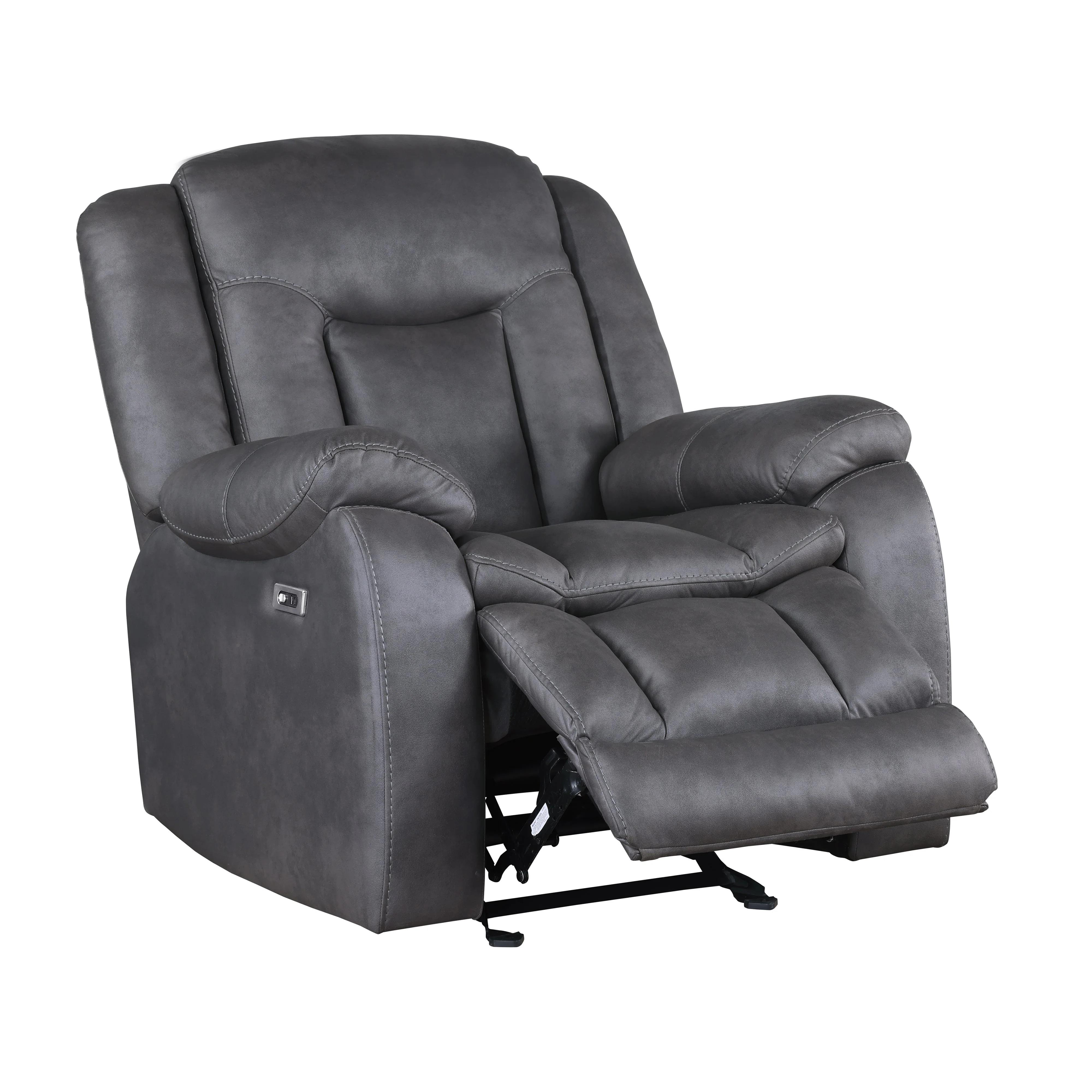 Morello Glider Recliner W/Pwr Fr- Gray - Image 3