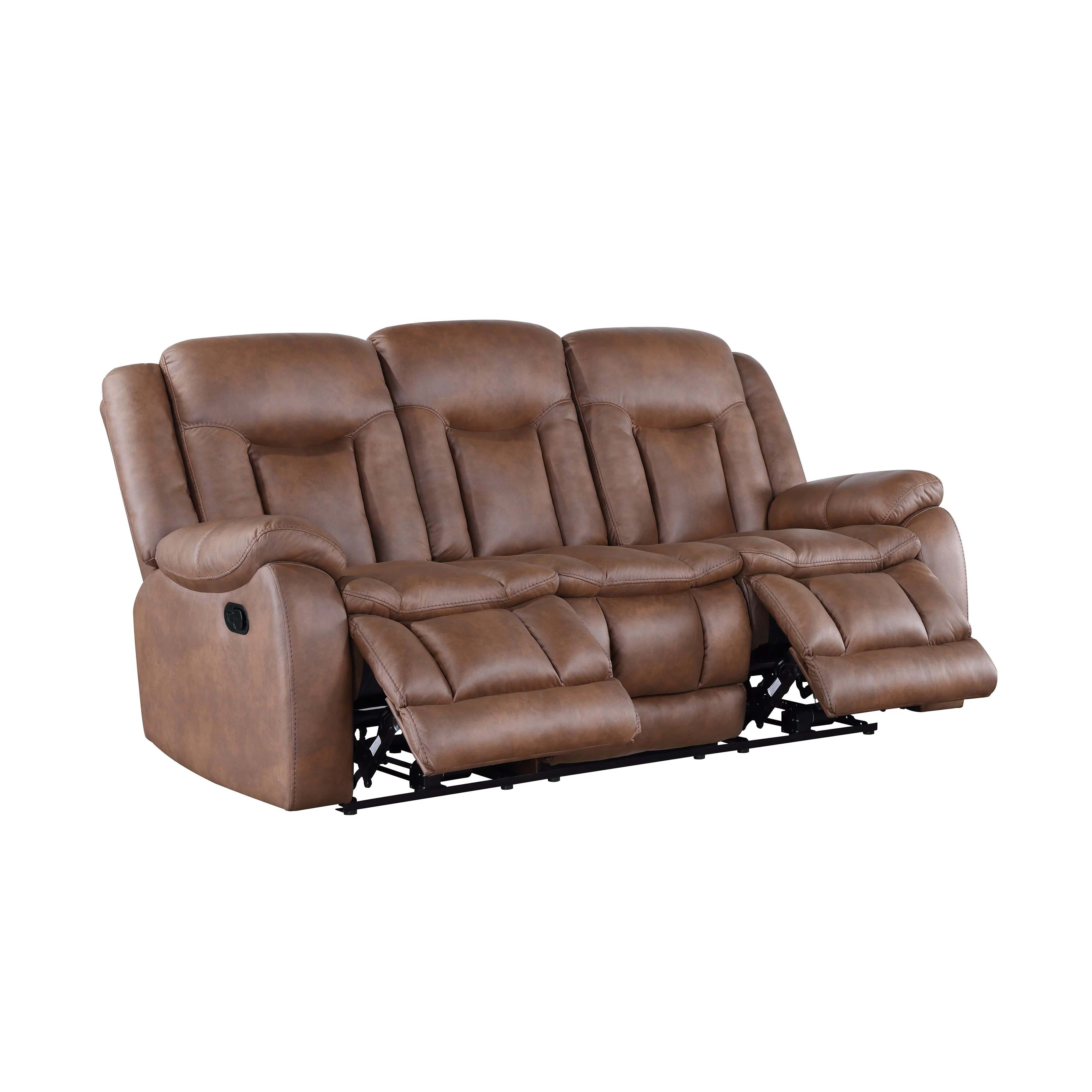 Morello Sofa W/Dual Recliner- Brown - Image 3