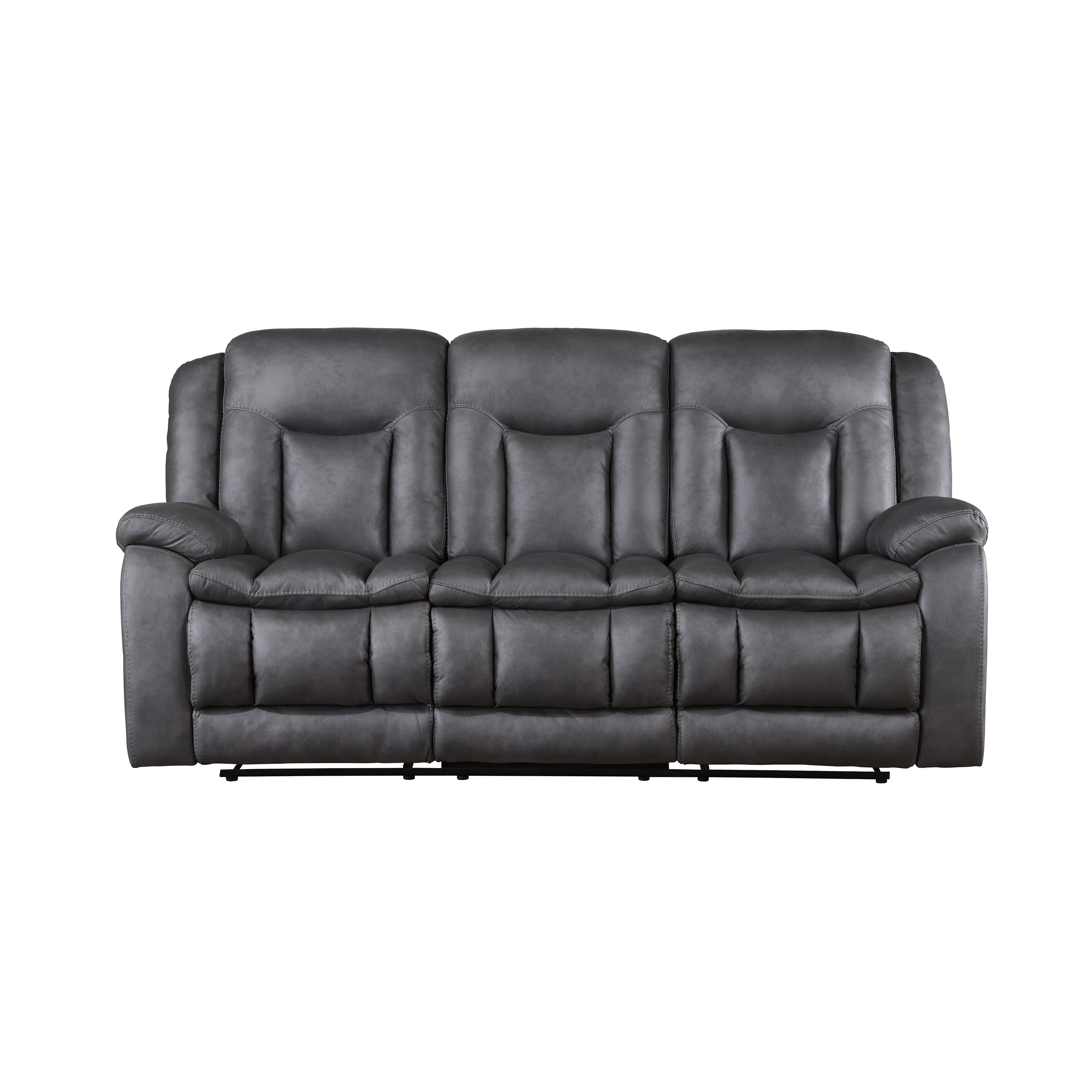 Morello Sofa W/Dual Recliner- Gray - Image 2