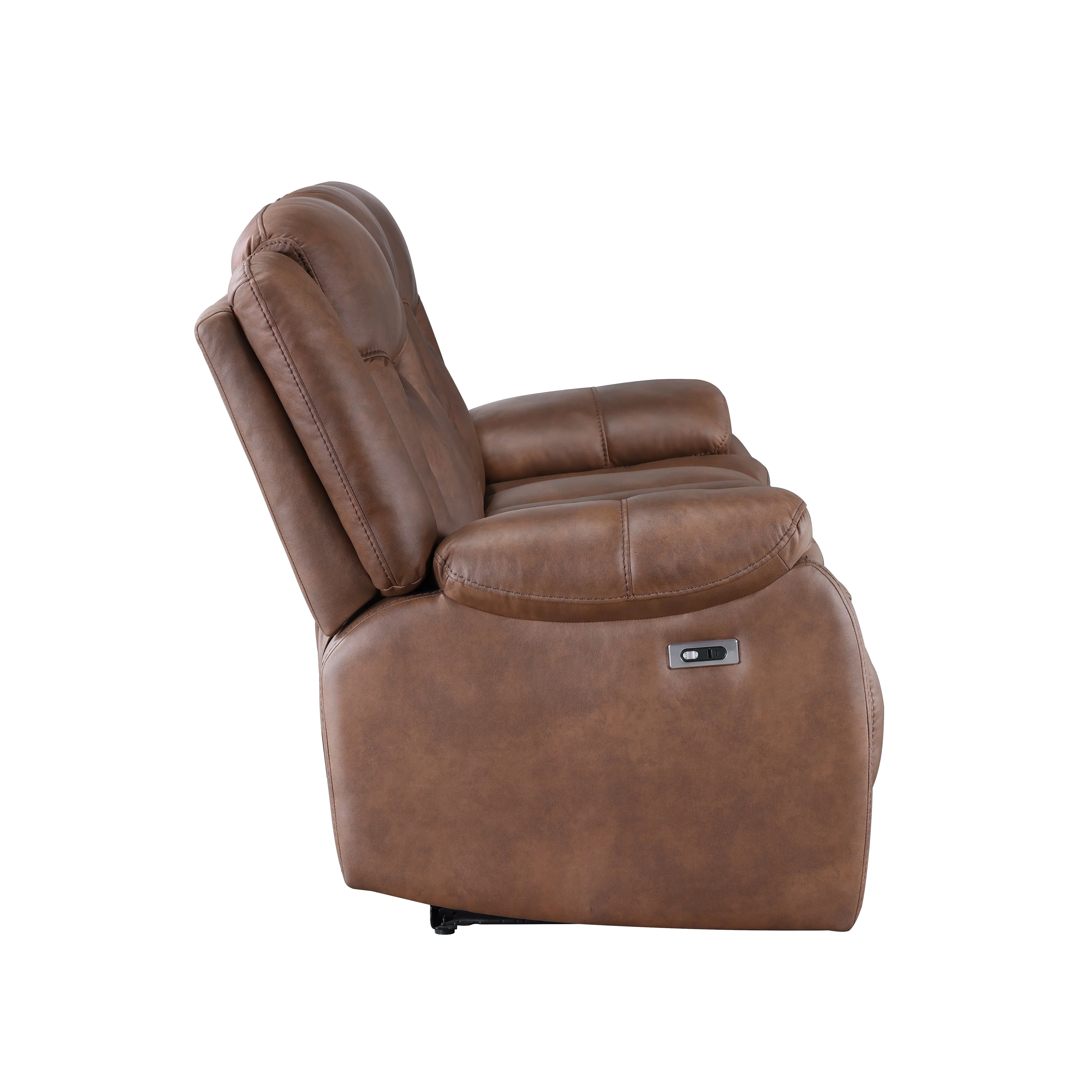 Morello Sofa W/Pwr Fr- Brown - Image 4