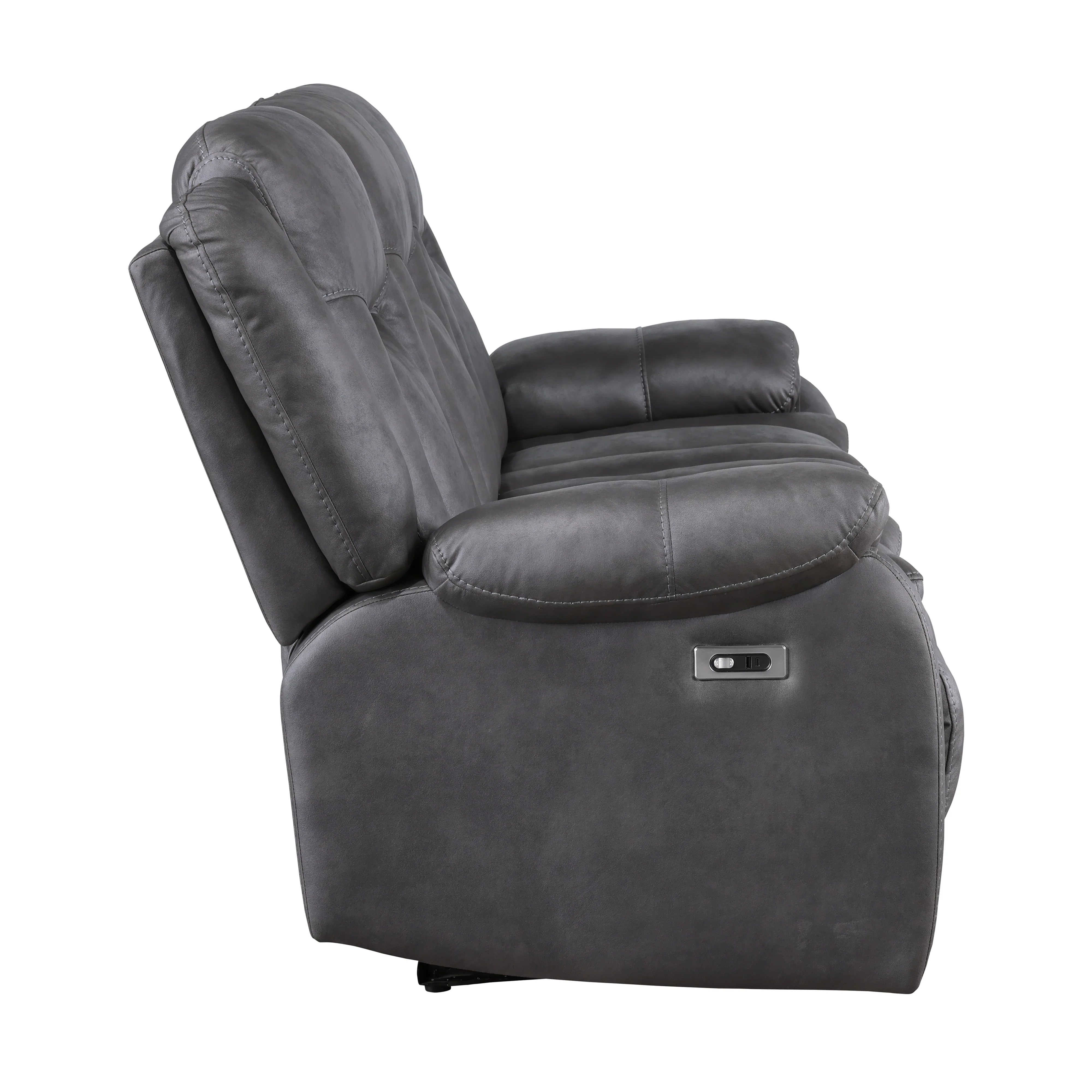 Morello Sofa W/Pwr Fr- Gray - Image 4