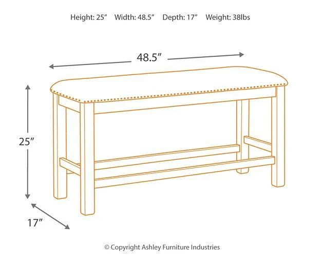 Moriville Counter Height Dining Bench - Image 7