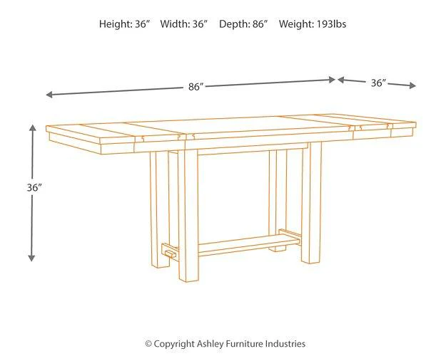Moriville Counter Height Dining Extension Table - Image 7