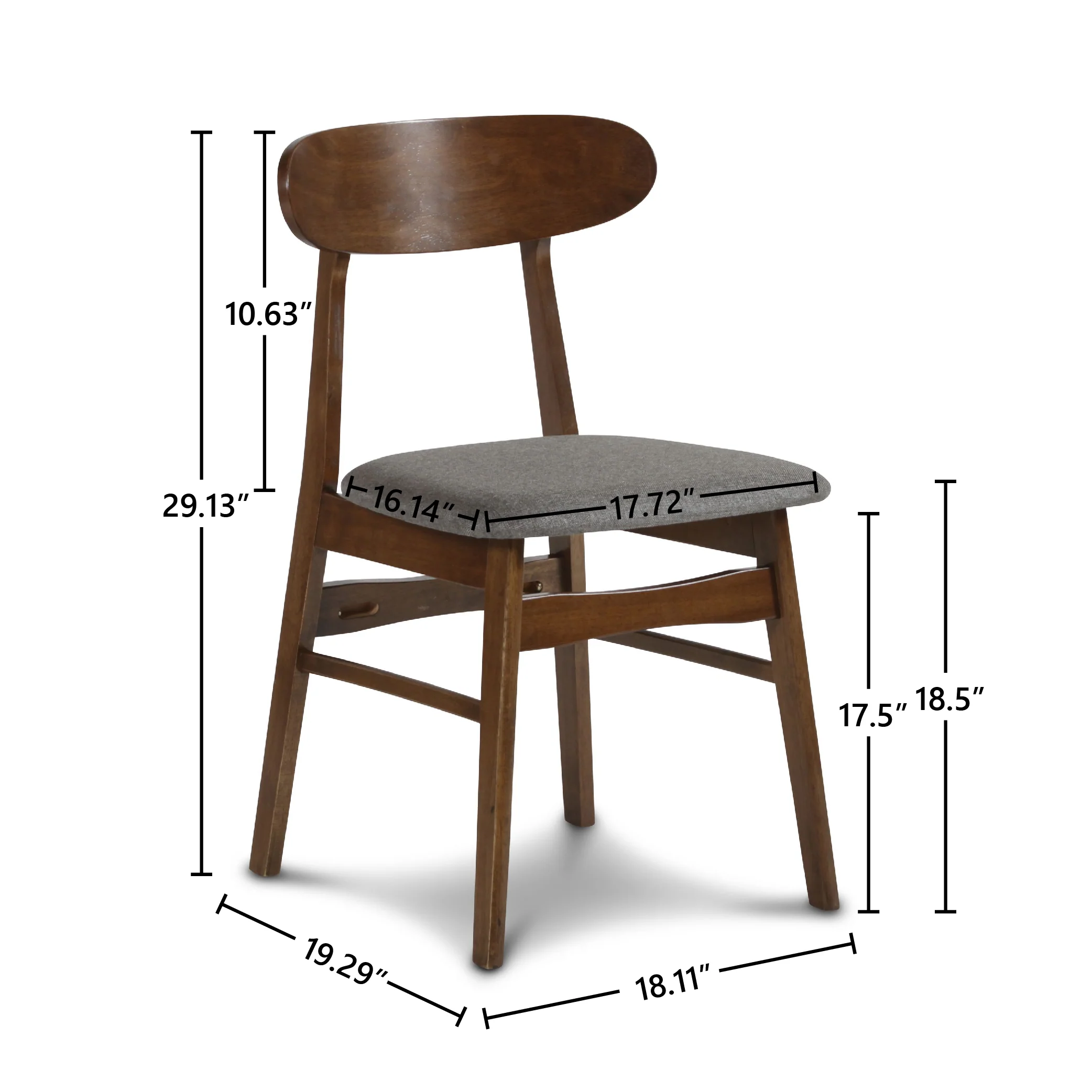 Morocco Dining Chair W/Dark Gray Seat Cushion (2 Per Carton) - Image 7
