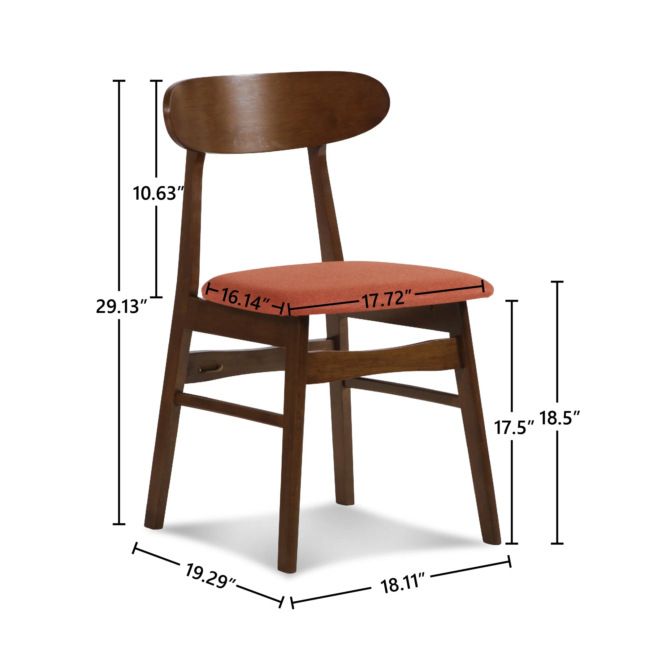 Morocco Dining Chair W/Orange Seat Cushion (2 Per Carton) - Image 7