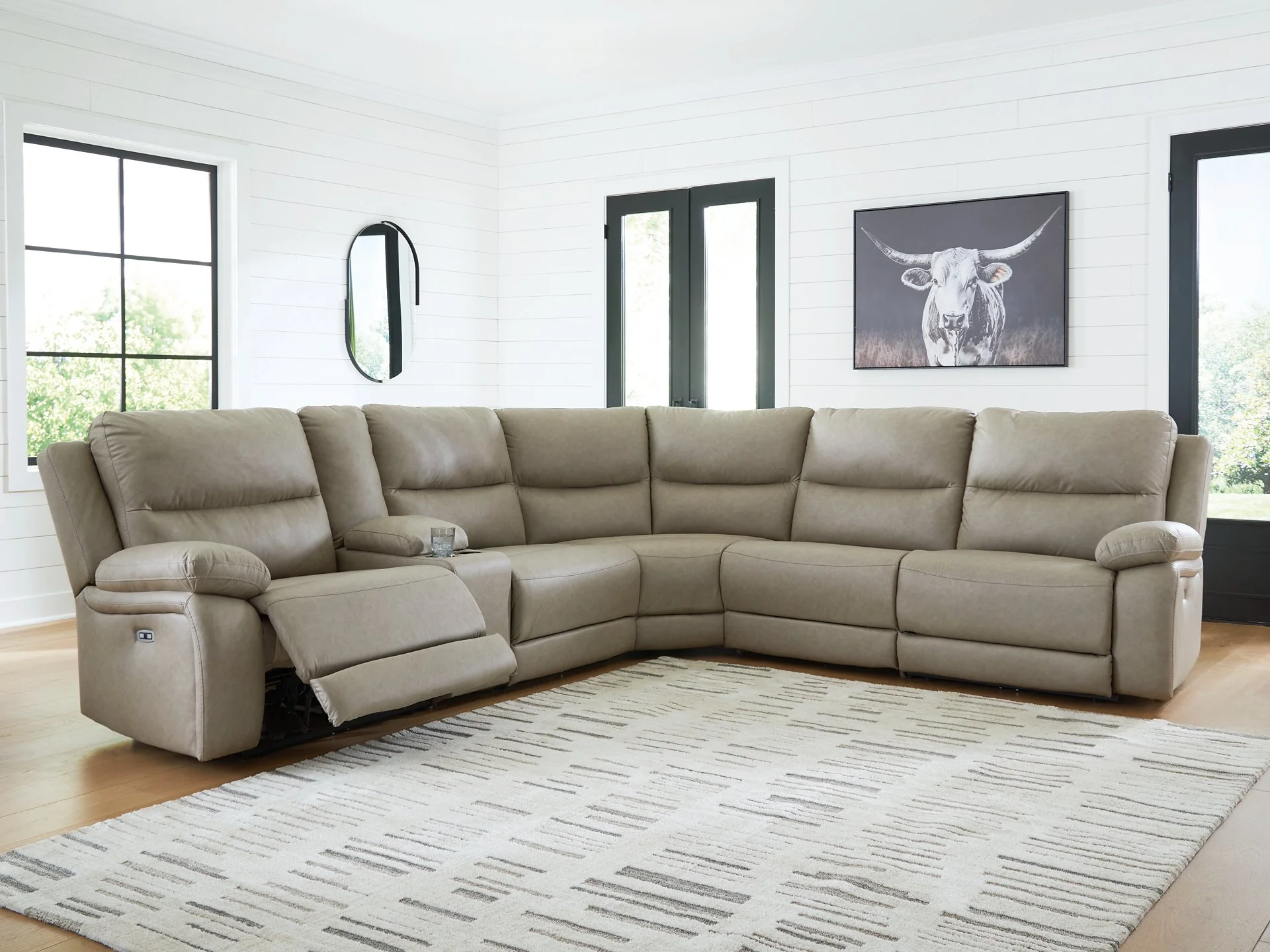 Narwhal Place Reclining Sectional with Storage Console - Image 2