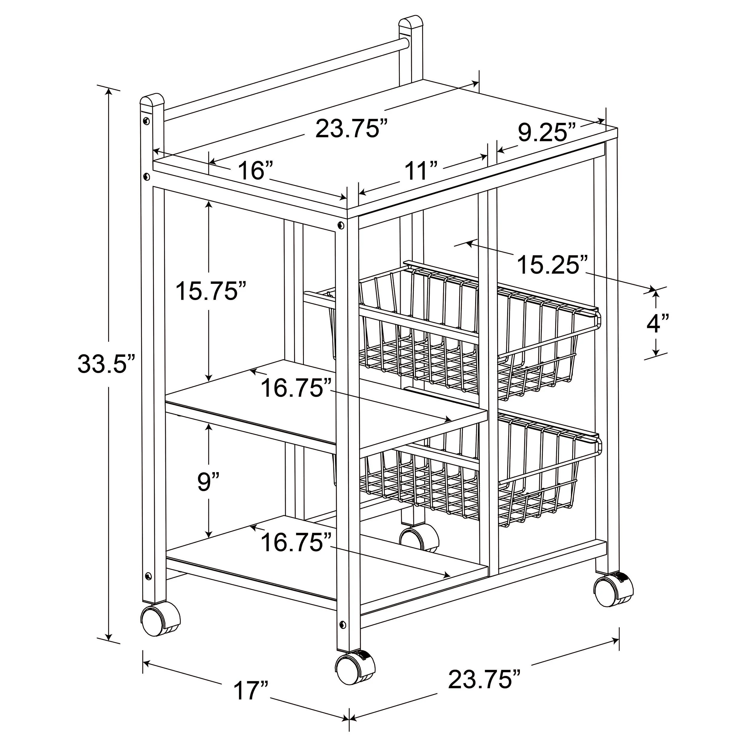 Kelvin Kitchen Cart - Image 4