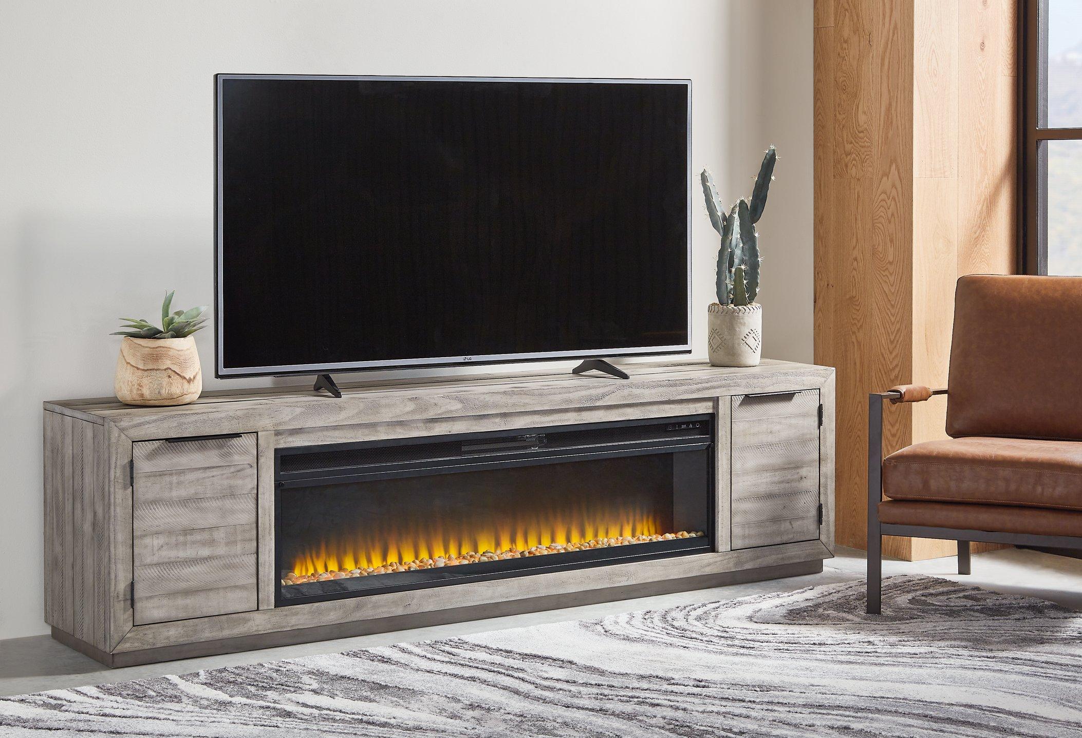 Naydell 92" TV Stand with Electric Fireplace - Image 2