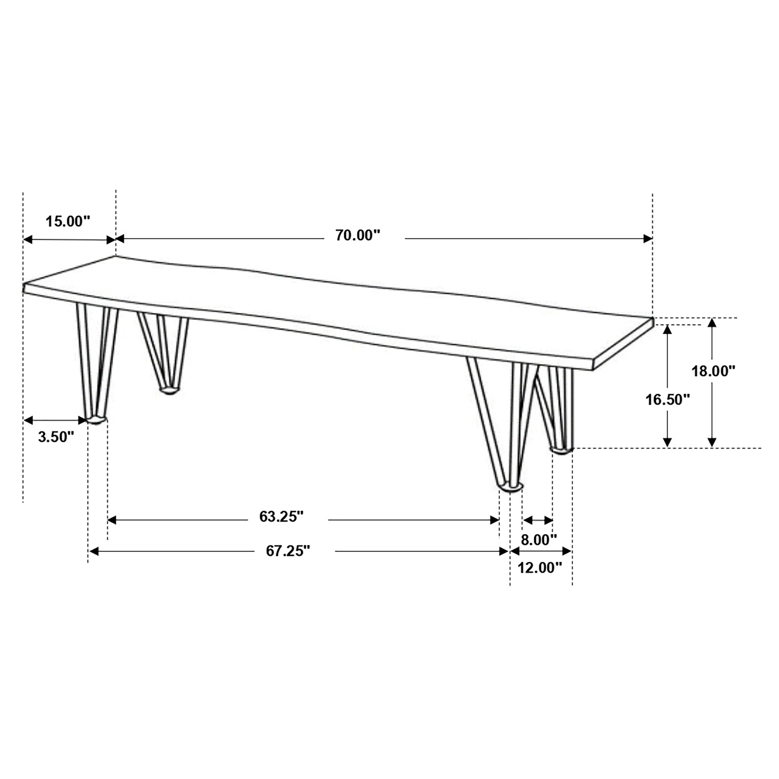 Neve Dining Bench - Image 6