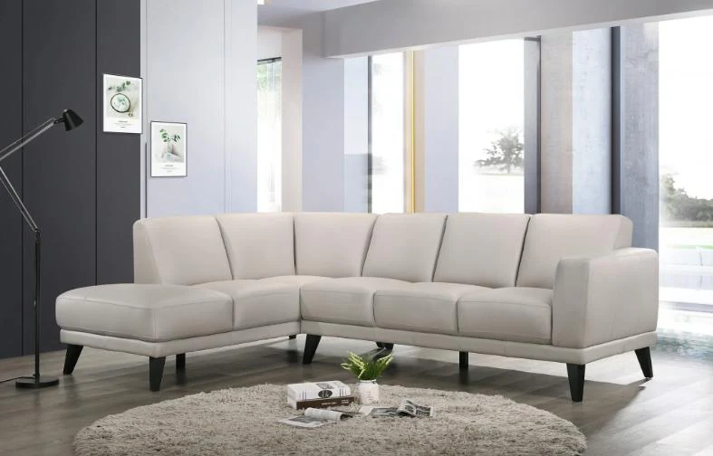 New Classic Altamura Sectional w/ RAF 3 Seat Sofa in Mist Gray - Image 3