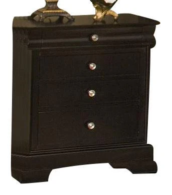 New Classic Belle Rose 4 Drawer Night Stand in Black Cherry - Image 4