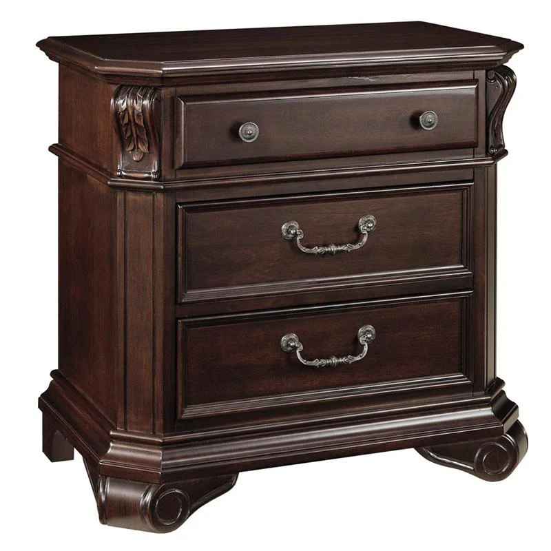 New Classic Emilie 3 Drawer Night Stand in English Tudor - Image 3