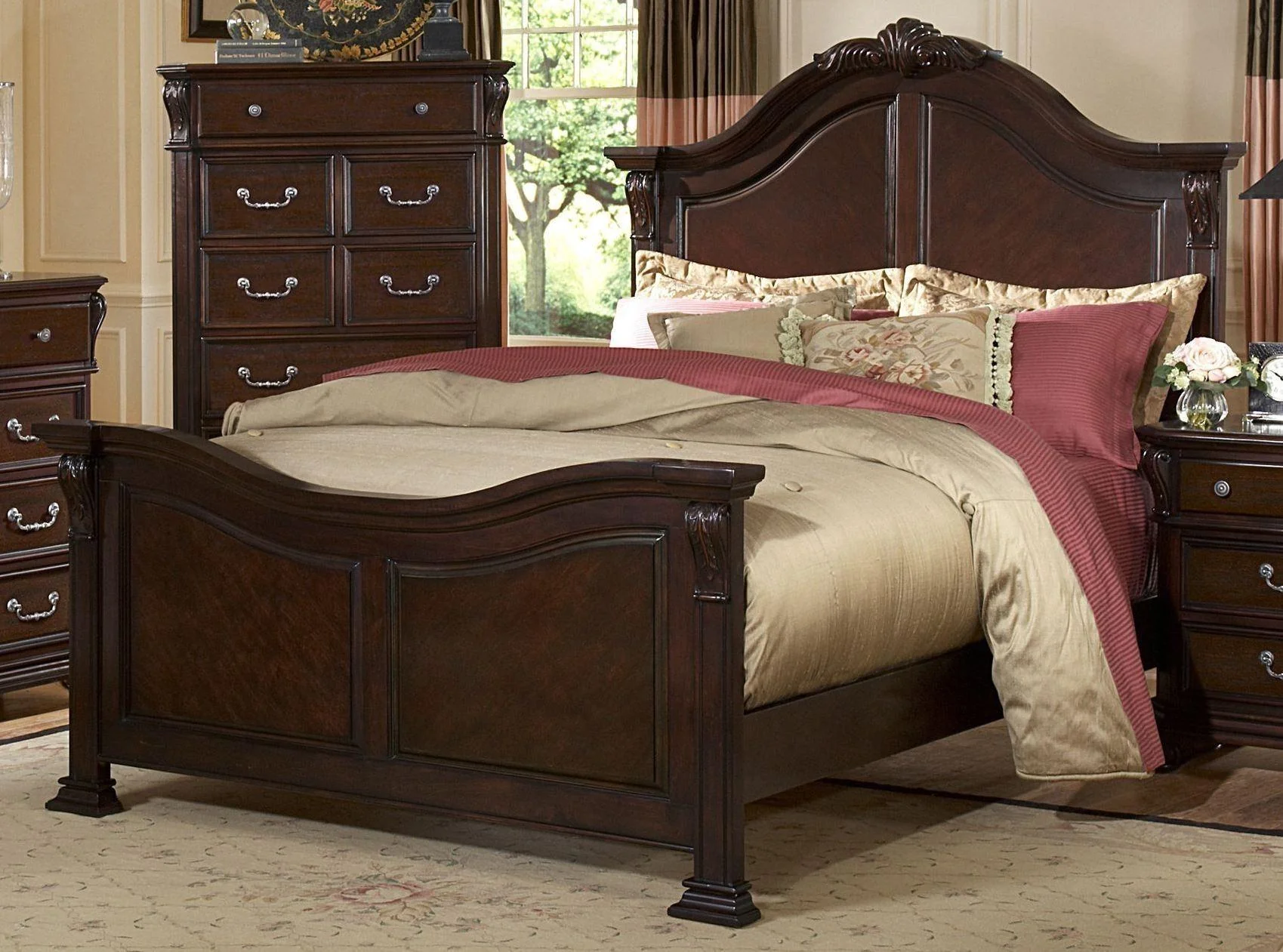 New Classic Emilie Eastern King Bed in English Tudor - Image 3
