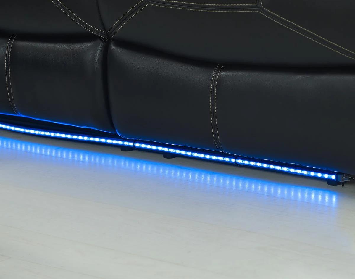 New Classic Flynn Dual Sofa (Lights) in Premier Black - Image 5