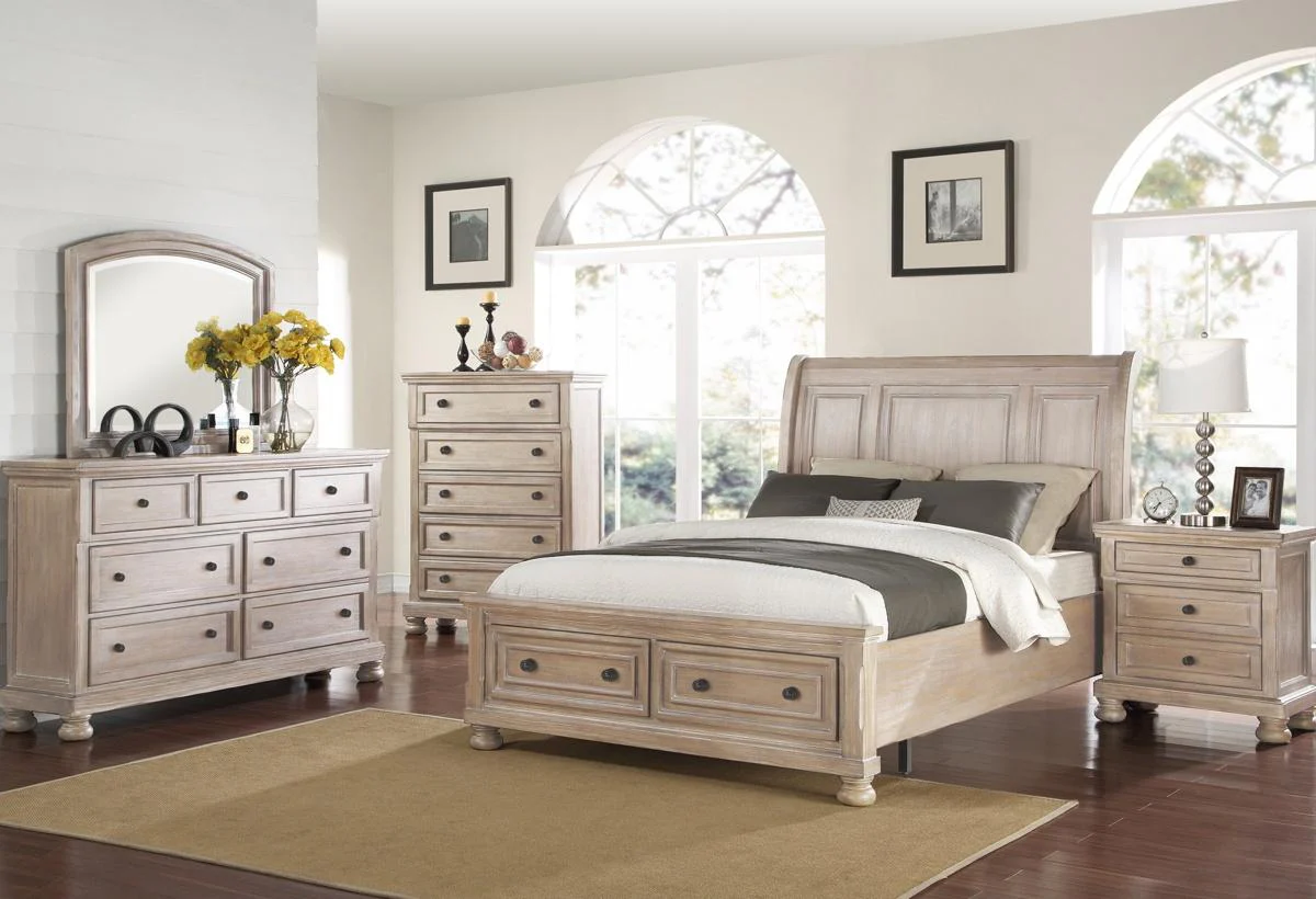 New Classic Furniture Allegra King Storage Bed in Pewter - Image 2